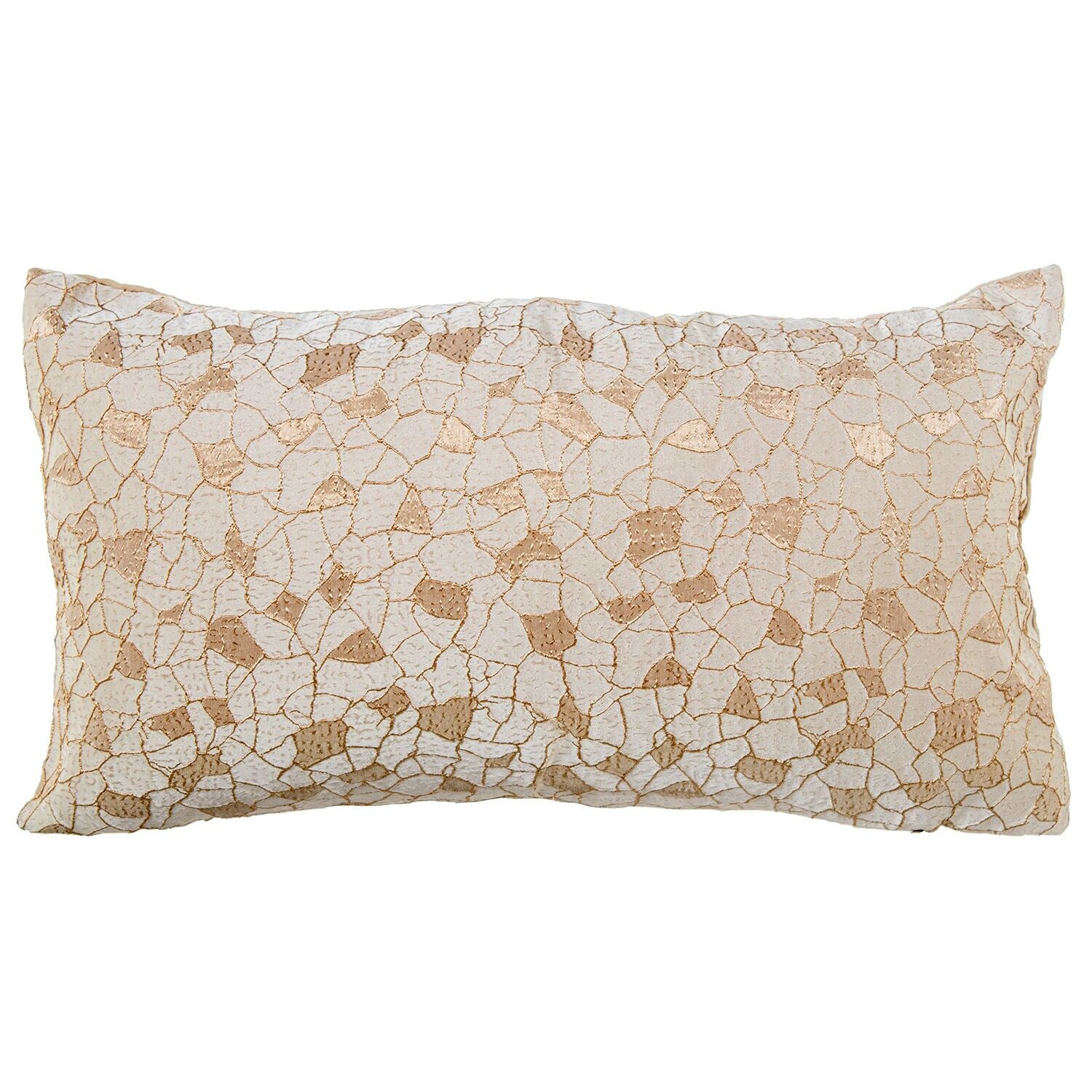 Kissen 50x30cm, 100% cremefarbenes Polyester, mit Reißverschluss ST50655