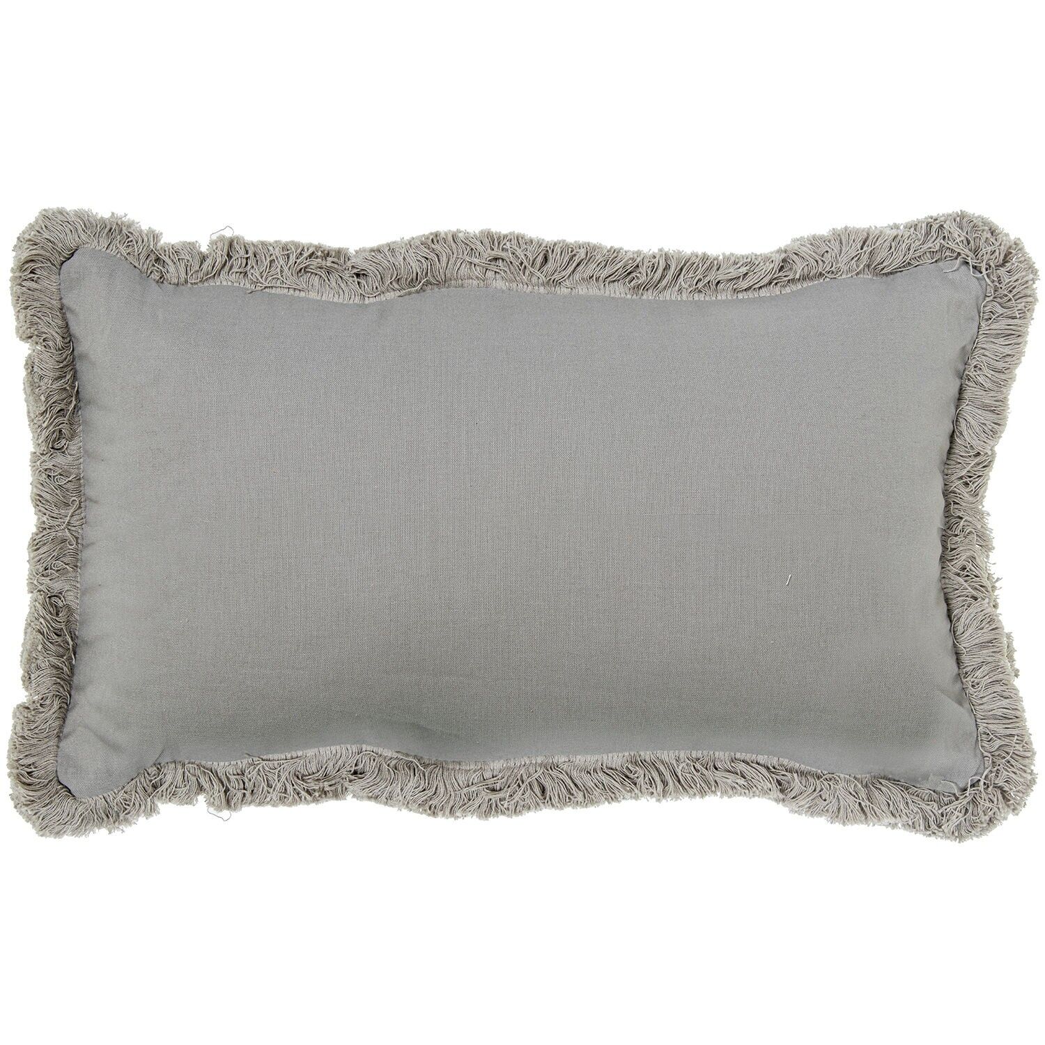 Kissen 50x30cm grau 35% Polyester 35% Baumwolle 30% Leinen 50x30cm, mit Reißverschluss ST50678