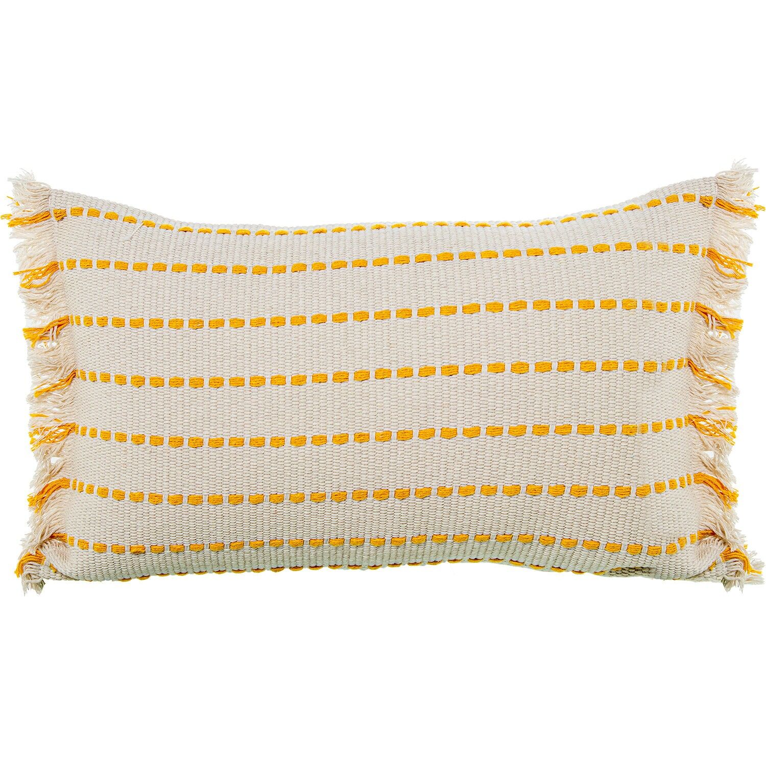 Kissen 50x30cm creme, gelb 100% Baumwolle 50x30cm, mit Reißverschluss ST50682