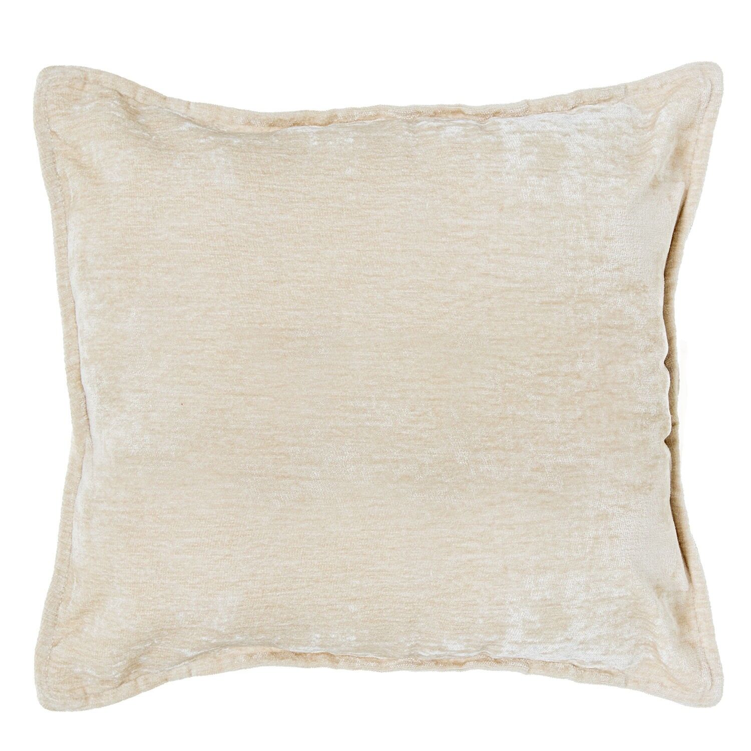 Kissen 45x45cm Samt 100% Polyester Creme 45x45cm, mit Reißverschluss ST50703