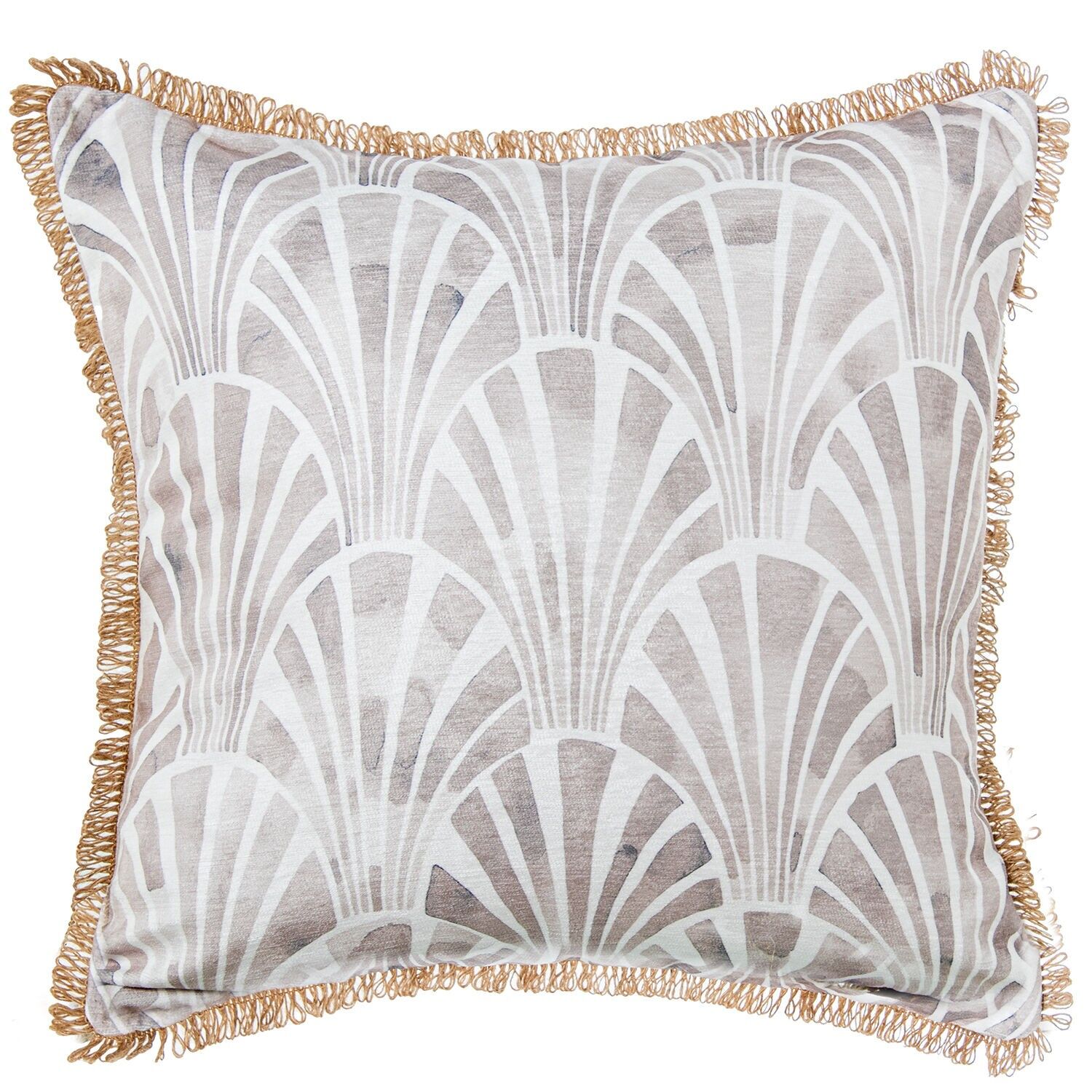 Kissen 45x45cm 100% Polyester grau, weiß 45x45cm, mit Reißverschluss ST50699