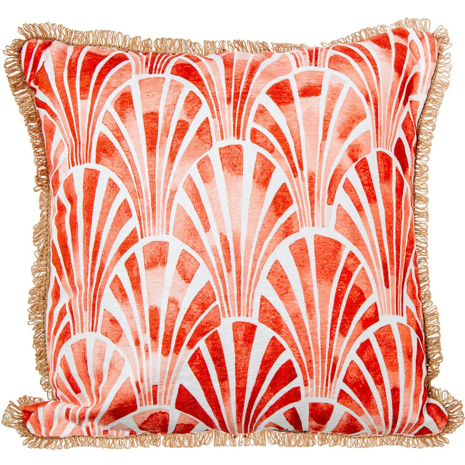 Kissen 45x45cm 100% Polyester orange, weiß 45x45cm, mit Reißverschluss ST50700