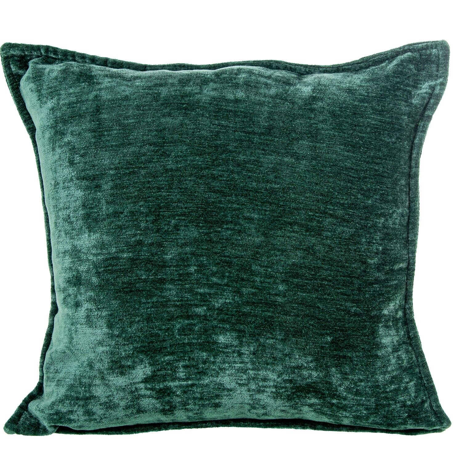 Kissen 45x45cm Samt 100% Polyester dunkelgrün 45x45cm, mit Reißverschluss ST50707