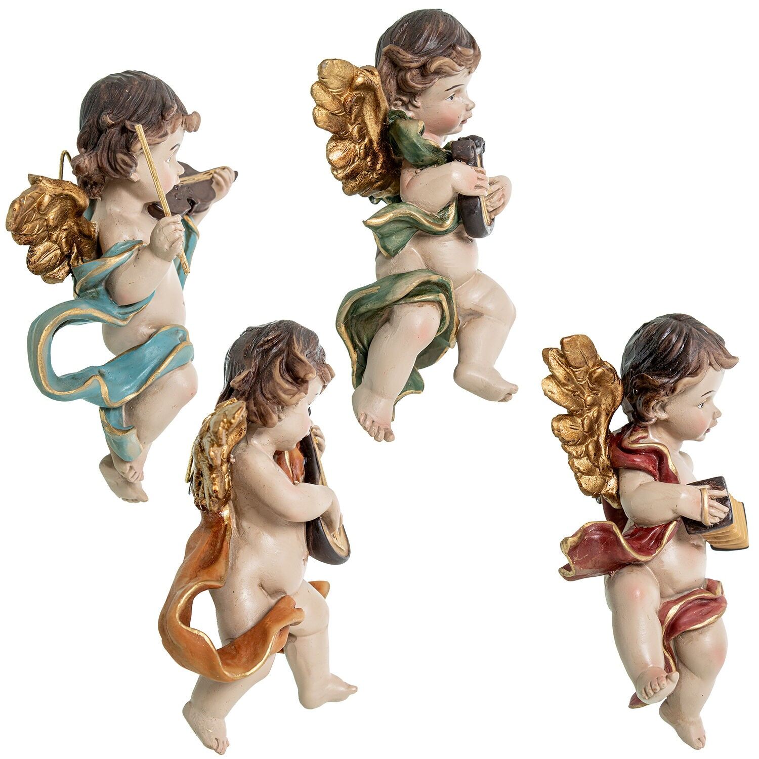 Engelsfigur aus Kunstharz, 13 cm, verschiedene Farben, 13 cm, ST50737