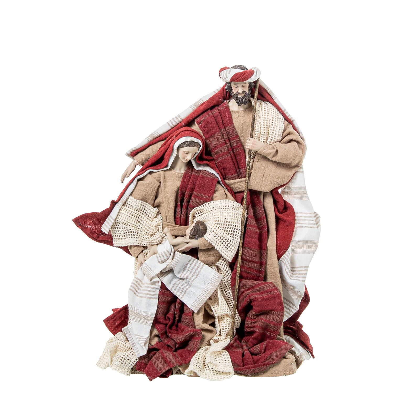 Figur aus Kunstharz, Stoffmotiv Heilige Familie, 31 cm x 31 cm ST50746