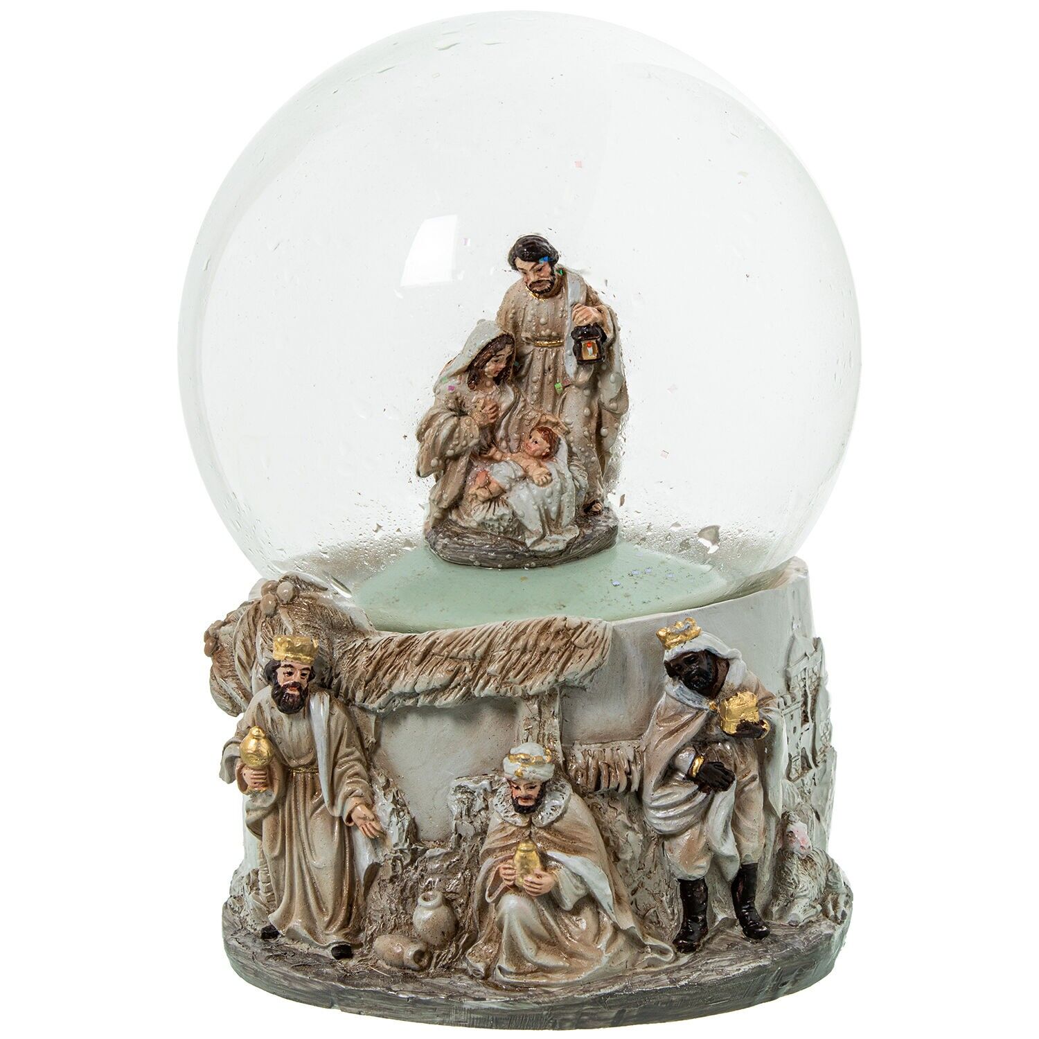 Schneekugelfigur Heilige Familie 13 cm x 13 cm ST50756