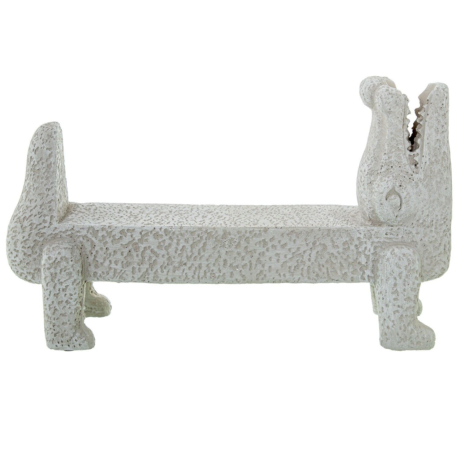 Weiße Keramik-Krokodilfigur 30x8x18cm ST50788