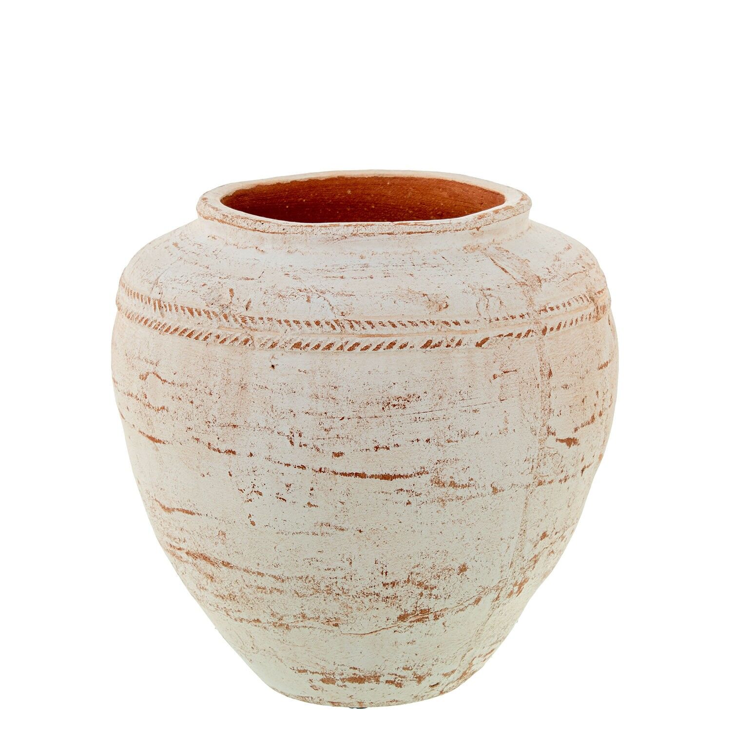 Weiße Keramikvase 29x29cm ST50780