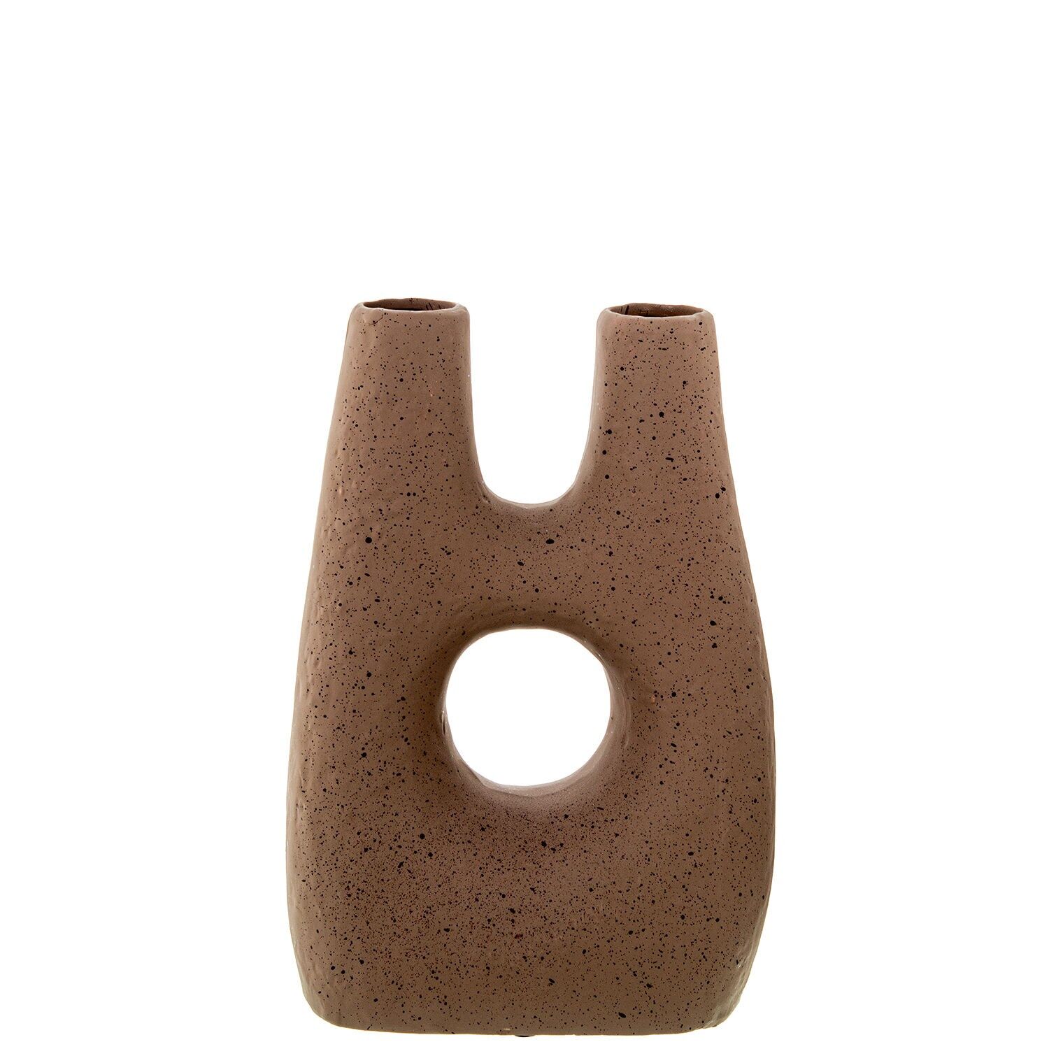 Abstrakte Vase aus Naturkeramik, 20 x 10 x 28 cm, ST50793