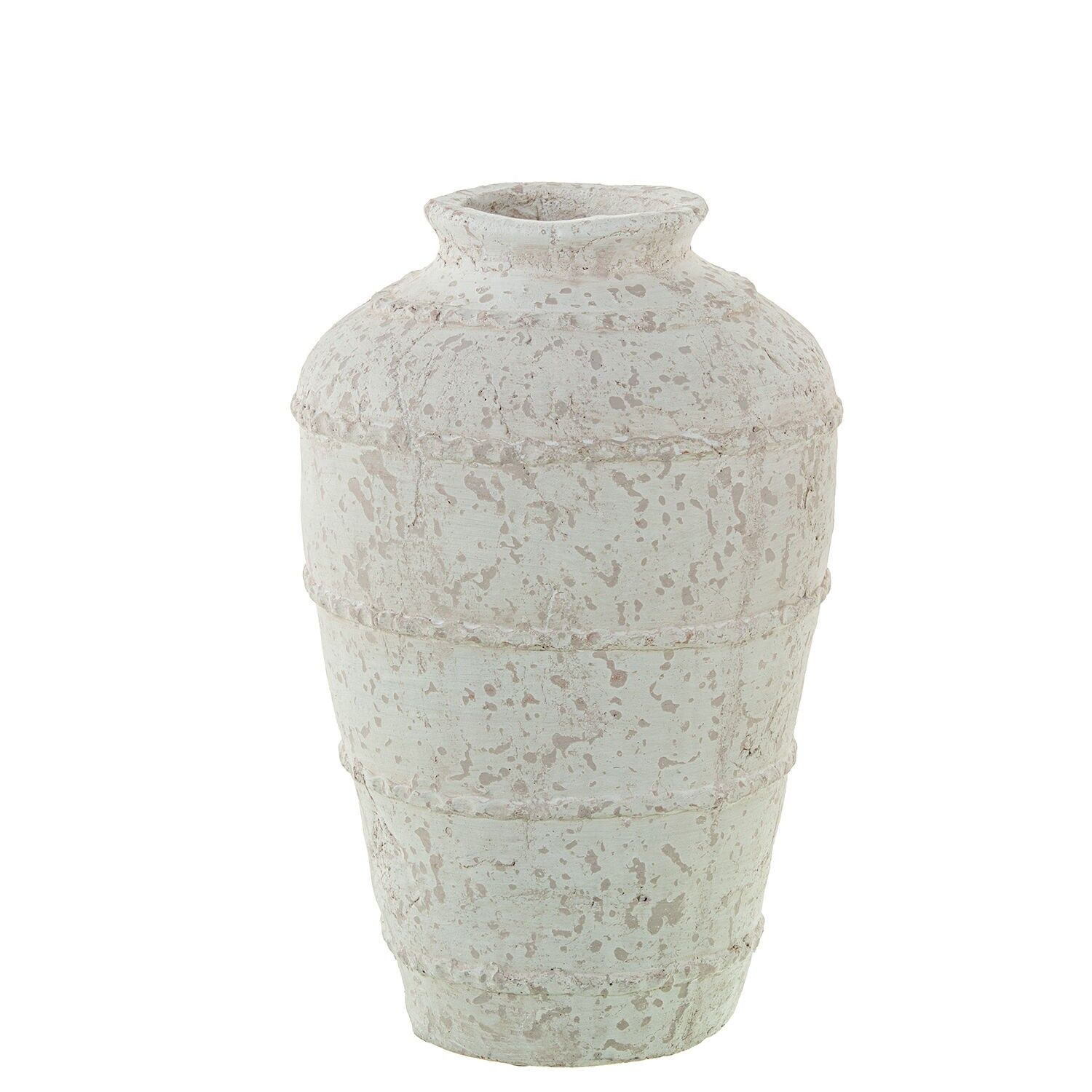 Weiße Keramikvase 23x36cm ST50787