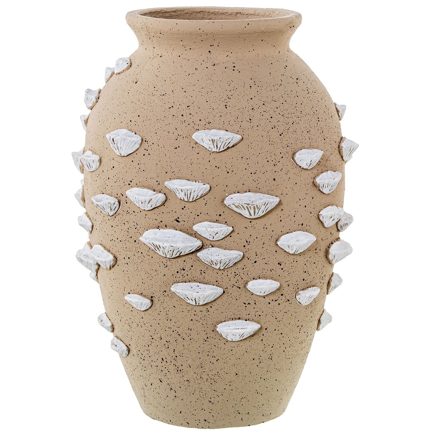 Naturkeramikvase mit Keramikmuscheldekor 29x40cm ST50807