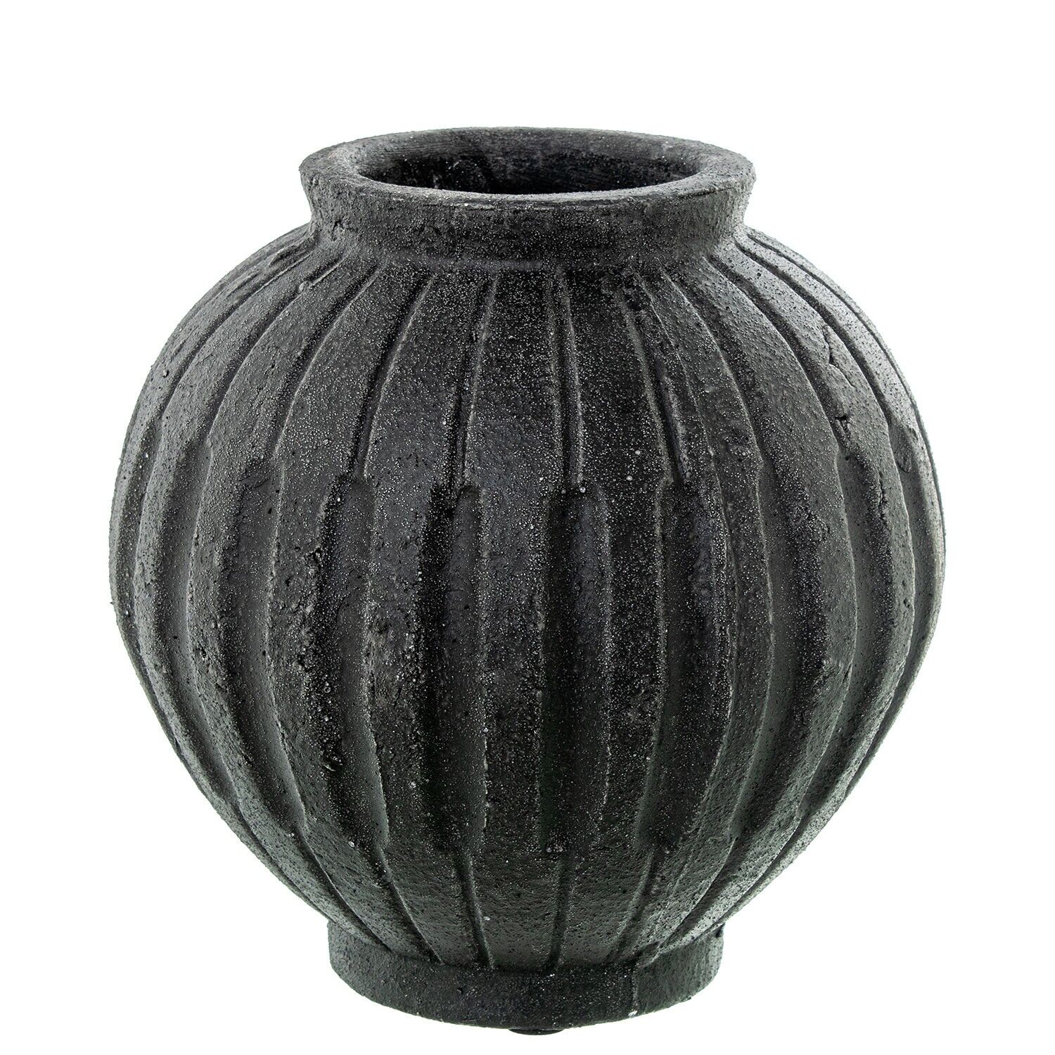 Schwarze Keramikvase 21x20cm ST50811