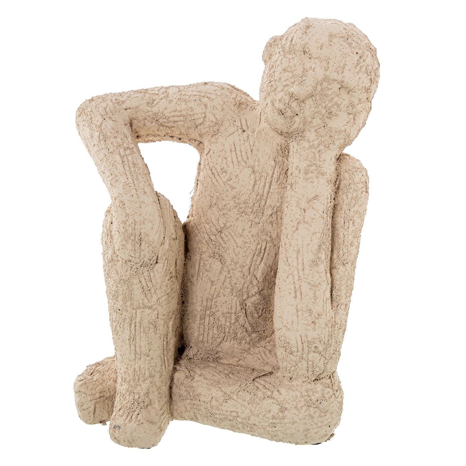 Weiße Keramikfigur eines Denkers, 19x16x25cm ST50815