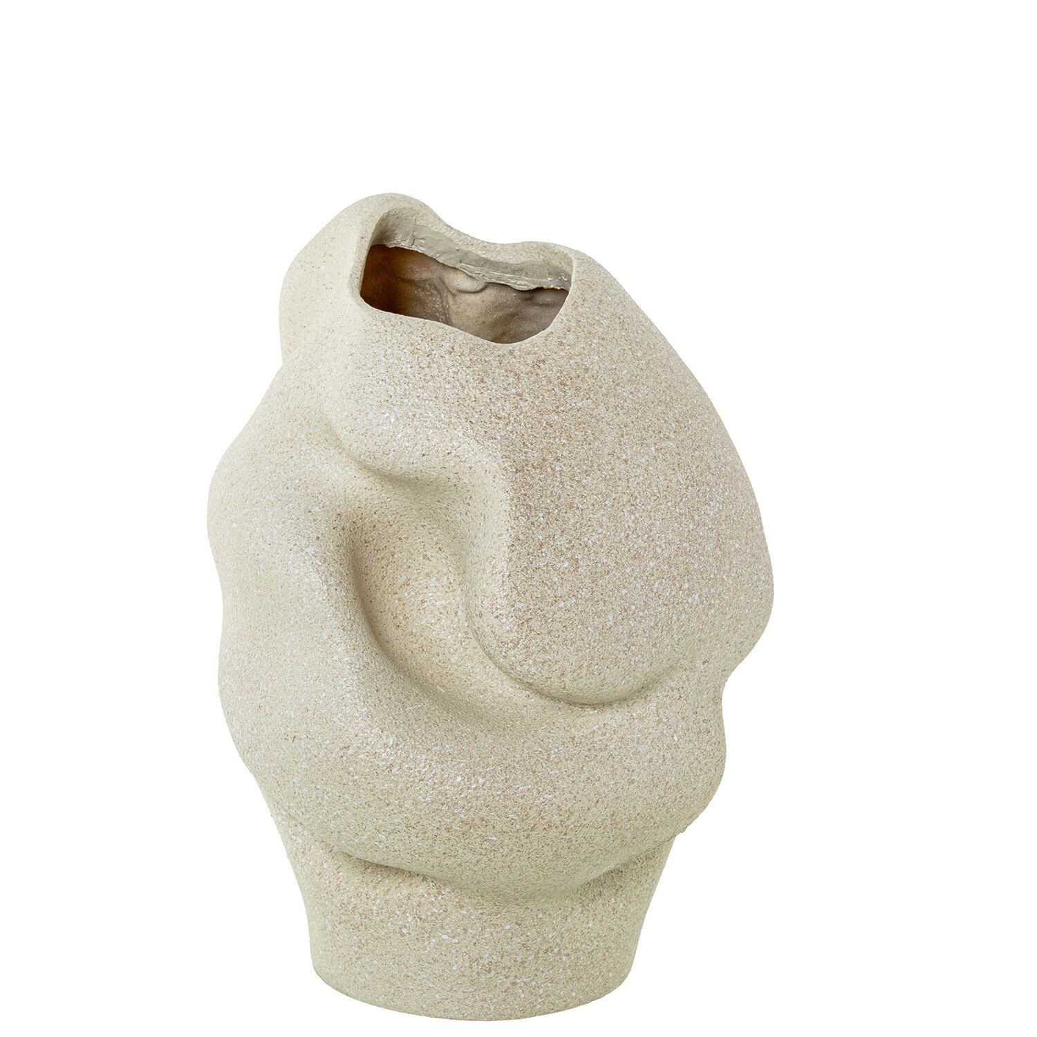 Kunstharzvase 32,5 cm, sandbeige, 23 x 32,5 cm, ST50851