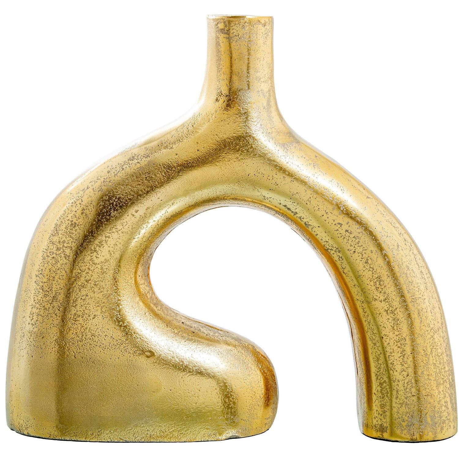 Aluminiumvase 31 cm, raugoldfarben, 34 x 8 x 31 cm, ST53077