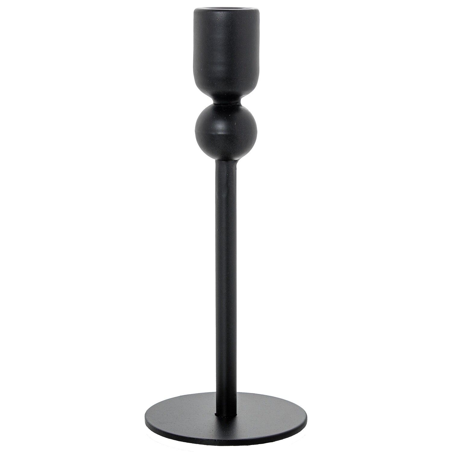 Schwarzer Metallkerzenständer 8x20cm ST53192