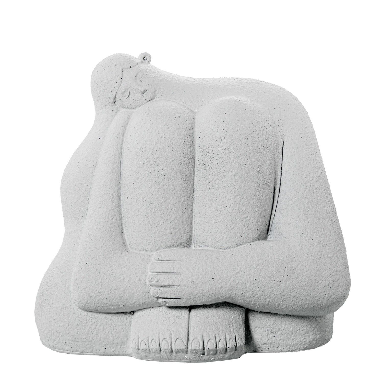 Abstrakte Keramikfigur einer Person, weiß, 18x12x17cm ST53203