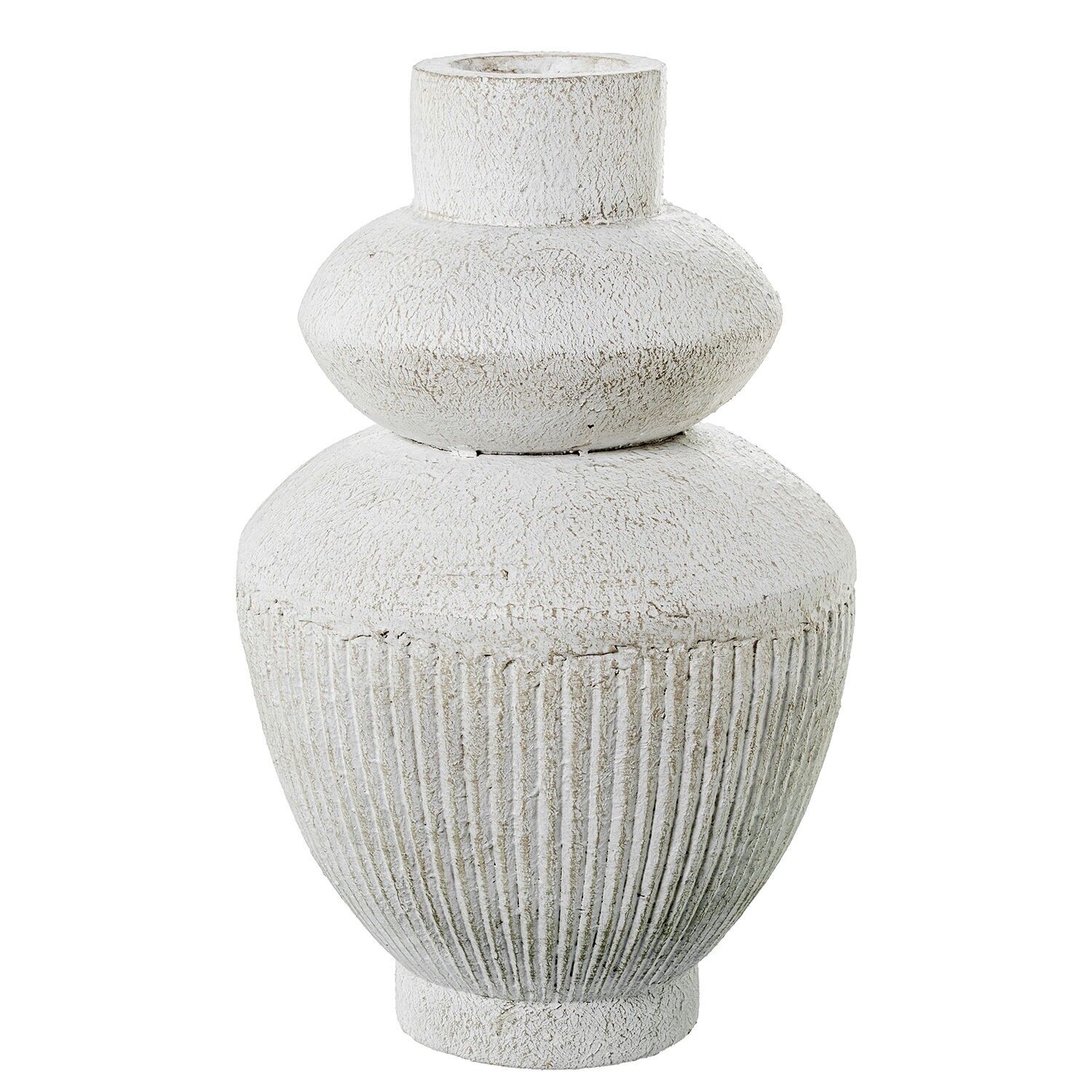 Weiße Keramikvase 29x46cm ST53201