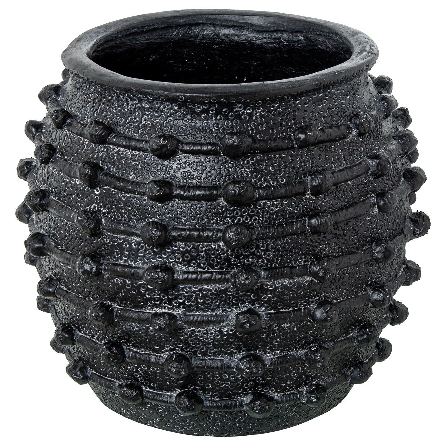 Schwarze Keramikvase 37x37cm ST53211
