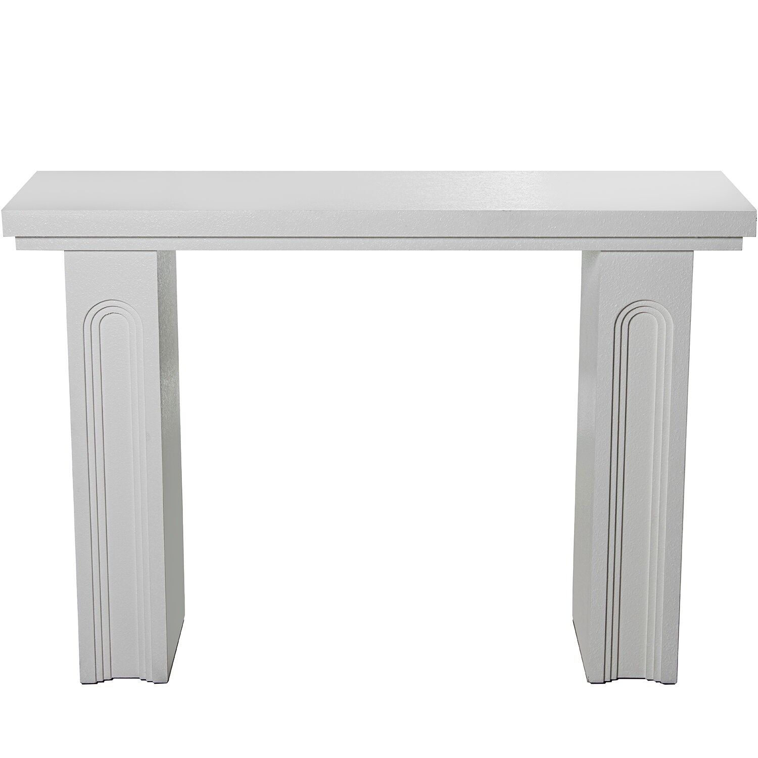 Weißer Holz-Eingangstisch 120x40x82cm, Beinhöhe: 75cm ST53212