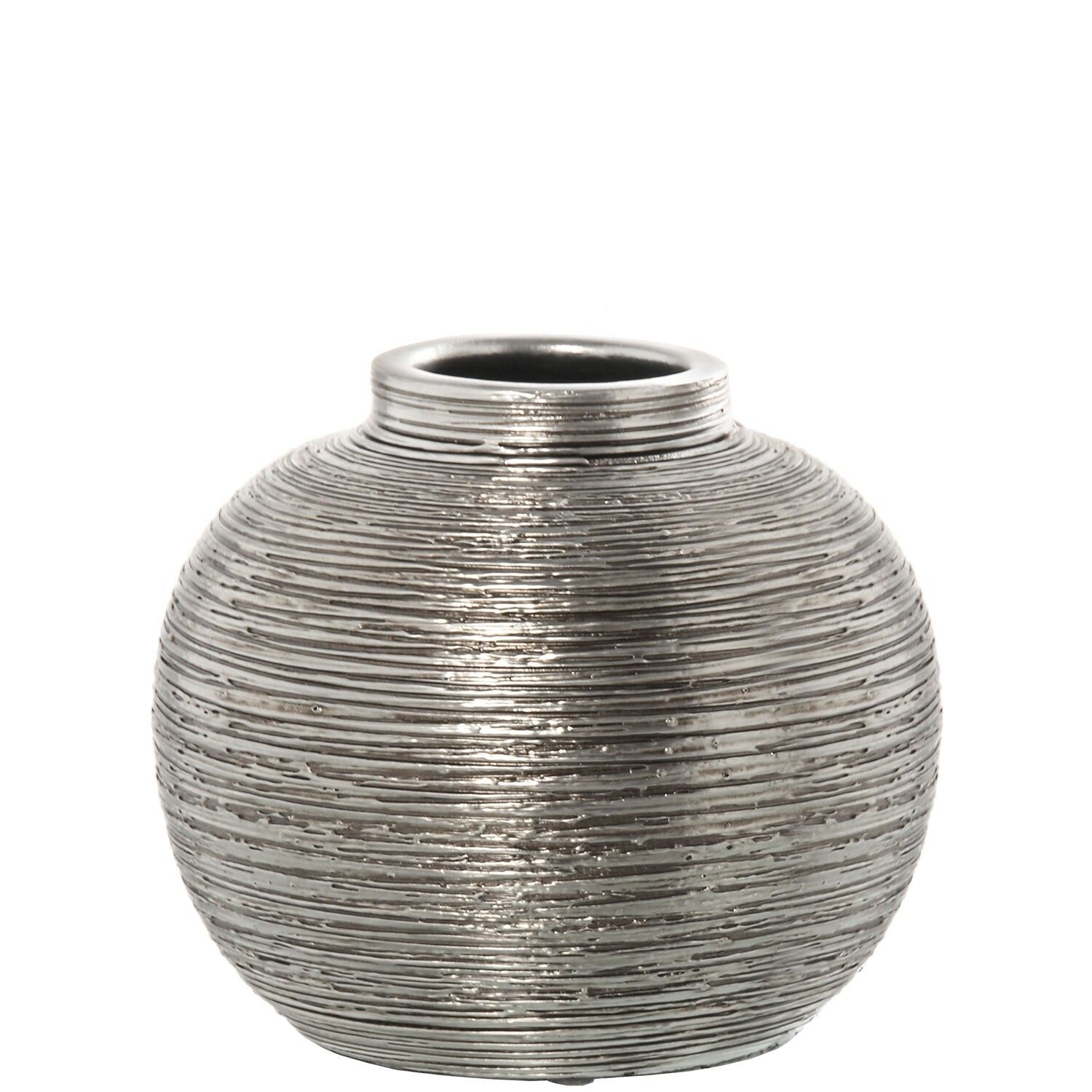 Silberne Keramikvase ø25cm 25x22cm ST57410