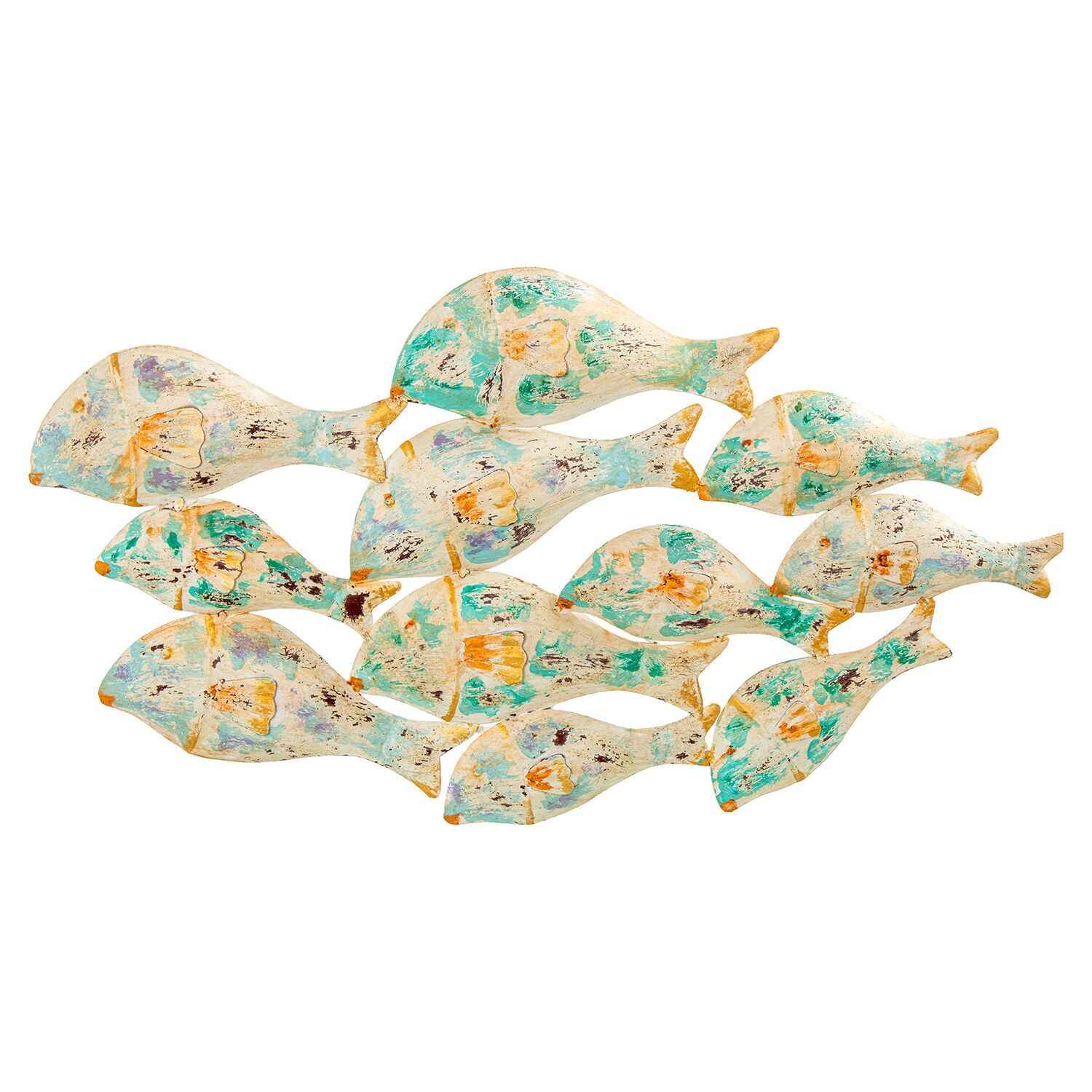 Iron fish bank wall light 73x7x40cm ST61342