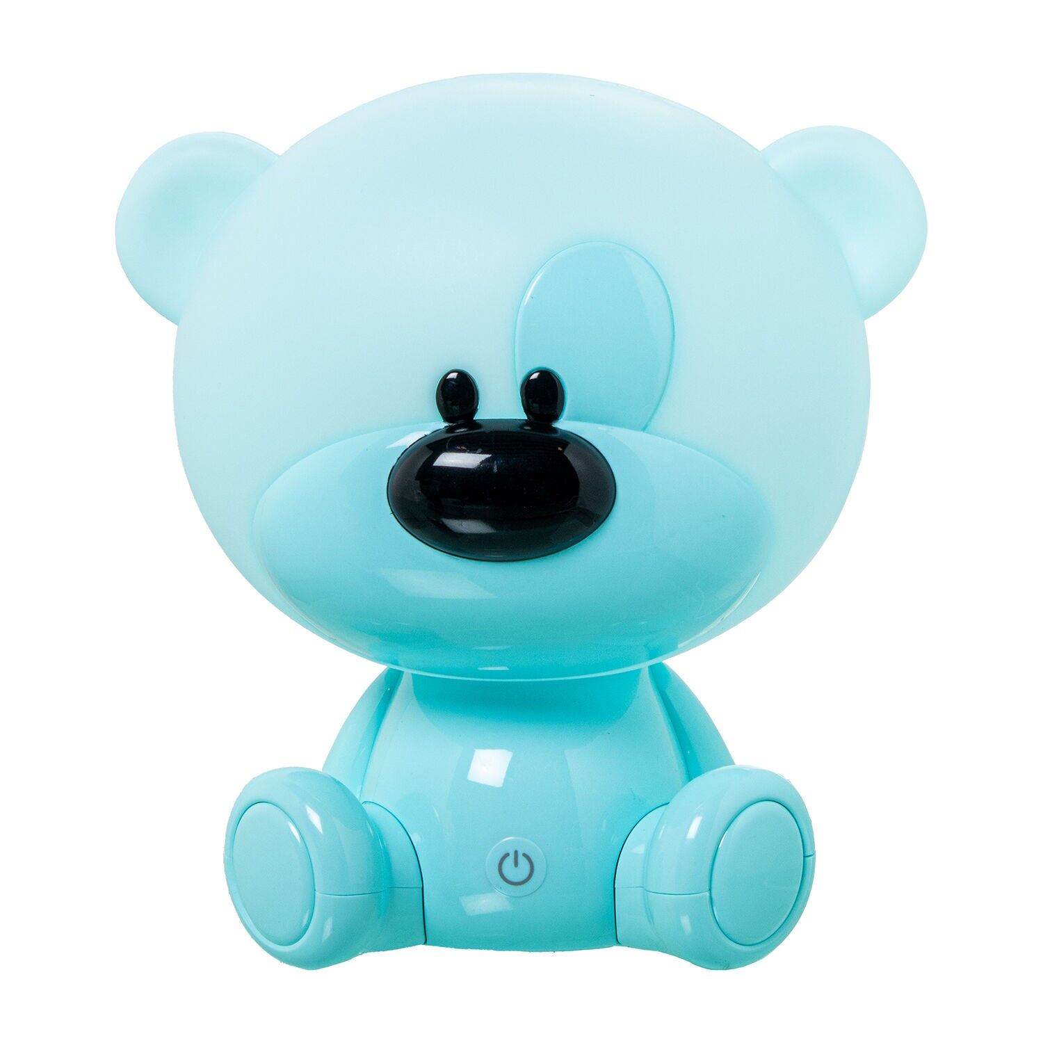 Blaue LED-Tischleuchte in Teddybärform, USB-betrieben, 20 x 20 x 24 cm, ABS und PP ST61423