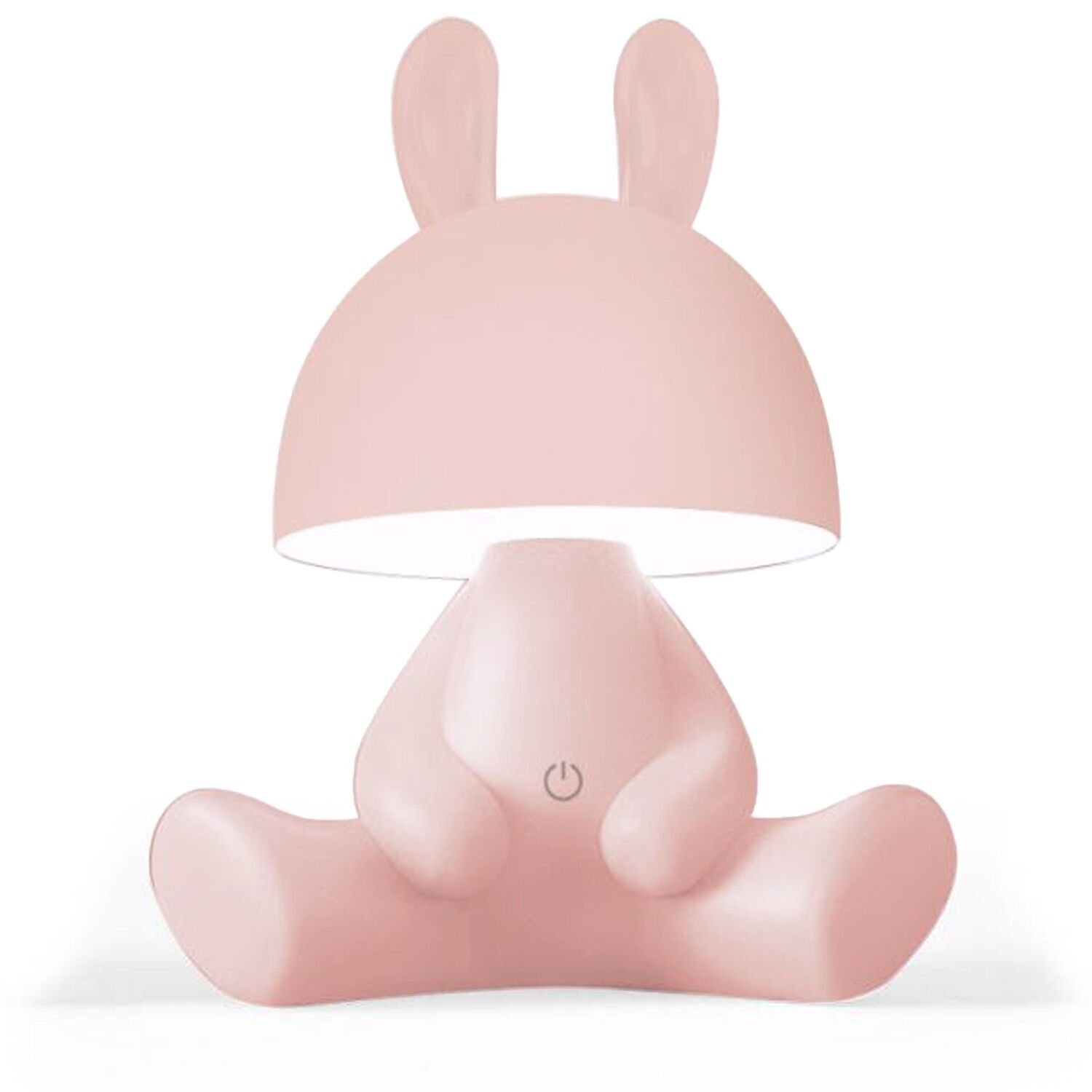 Pinke LED-Tischleuchte mit Hasenmotiv, Lautsprecher, Bluetooth-Funktion, 22 x 17 x 27 cm, USB-Anschluss, ABS und PC ST61425