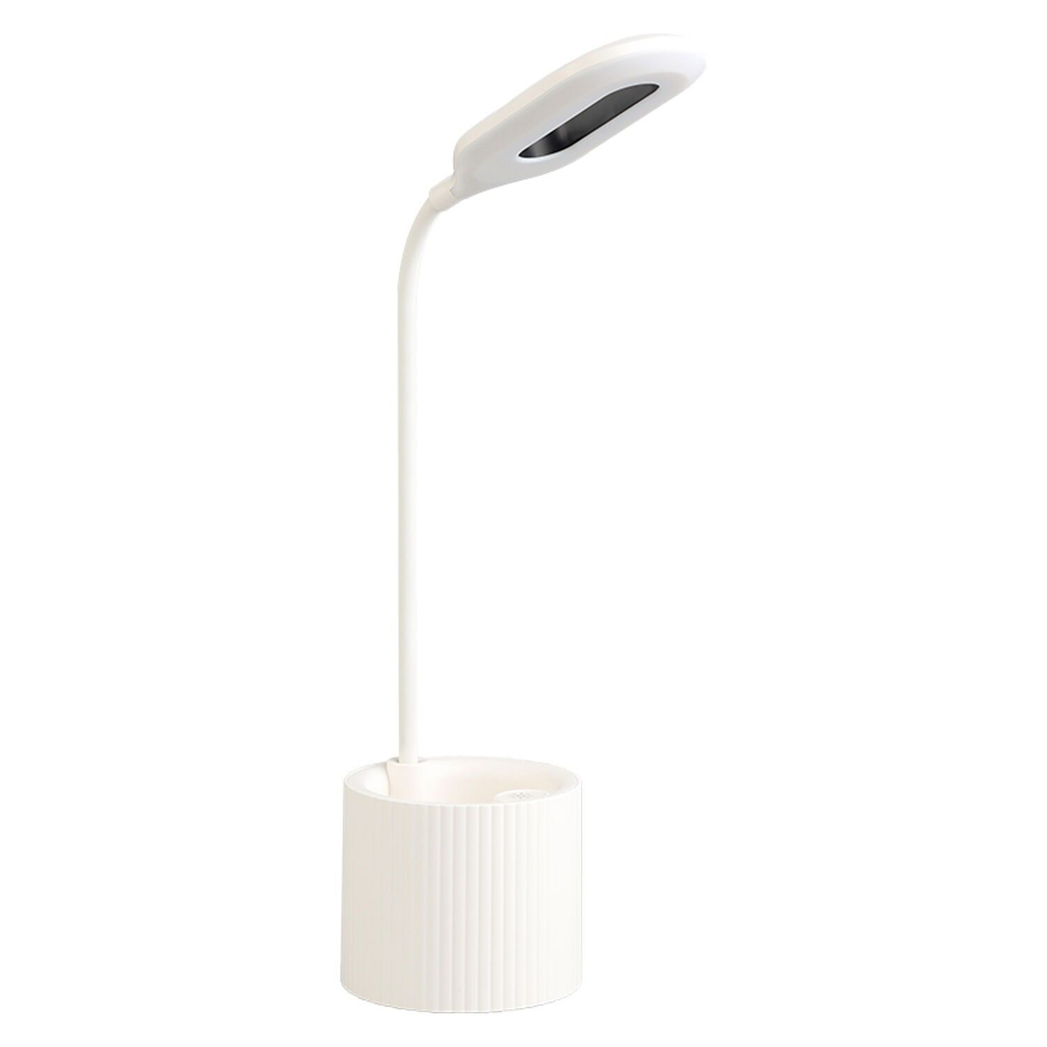 Weiße LED-Tischleuchte mit USB-Akku, 10 x 10 x 41 cm, ABS und Silikon ST61427