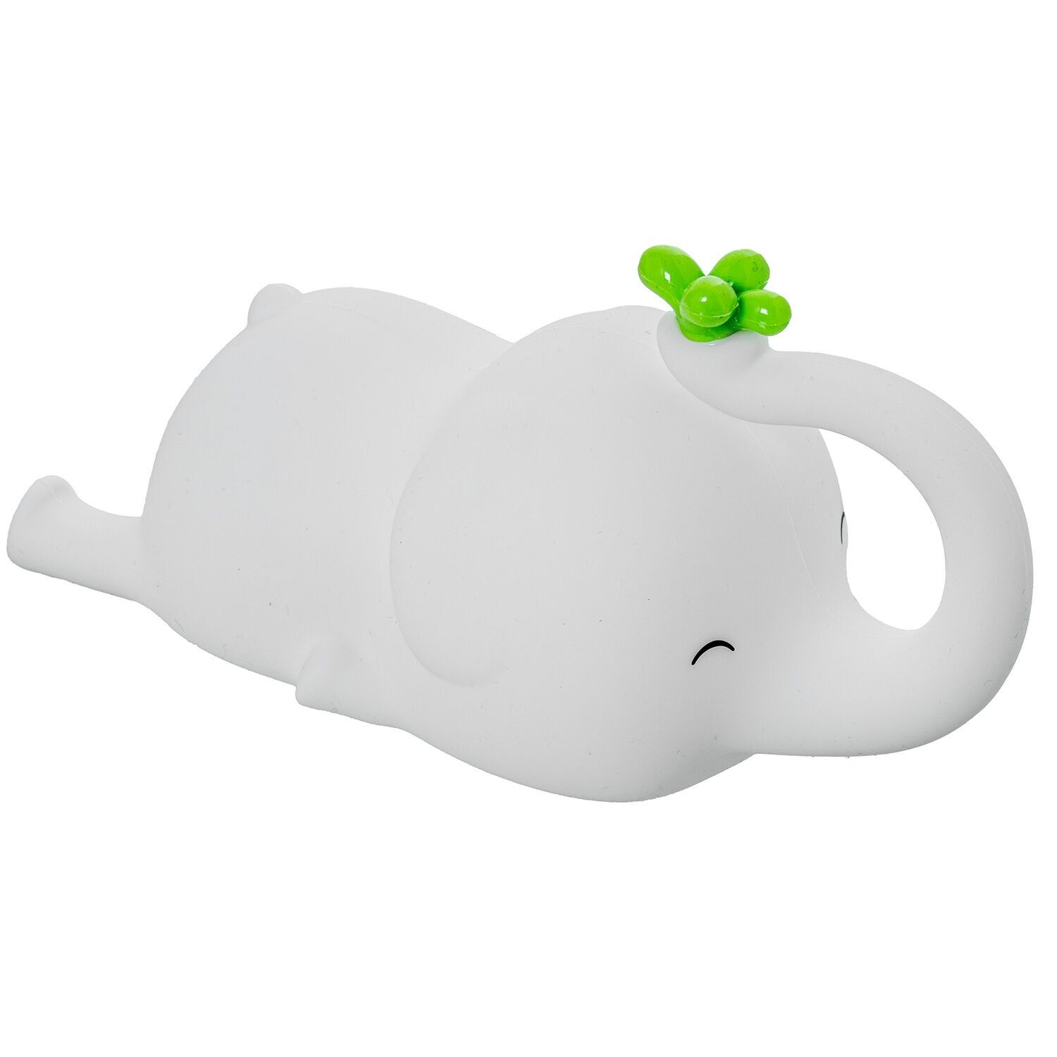 LED-Nachtlicht in Elefantenform mit Handyhalterung, USB-Anschluss, 18 x 9 x 9 cm, ABS und Silikon, ST61431