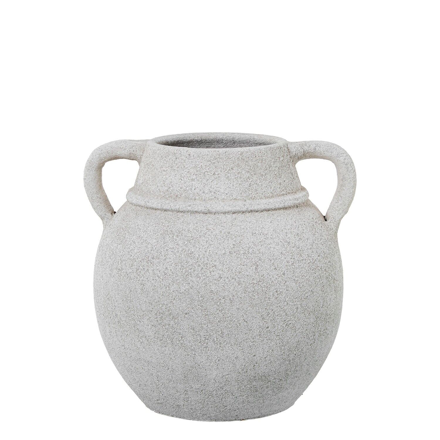 Keramikvase mit Henkeln, 25 cm, sandweiß, 25 x 25 cm ST61436
