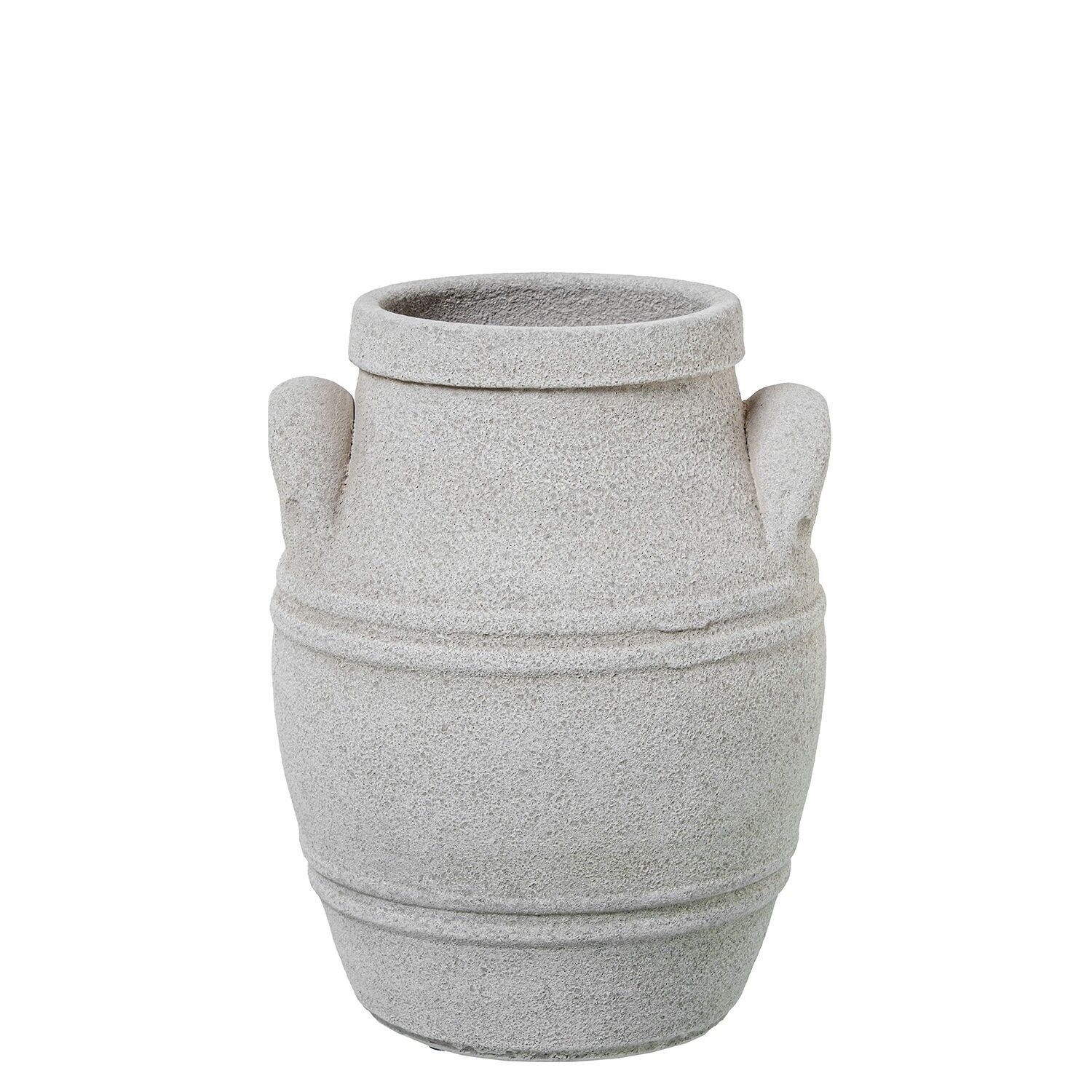 Keramikvase mit Henkeln, 30 cm, sandgrau, 22 x 30 cm ST61438