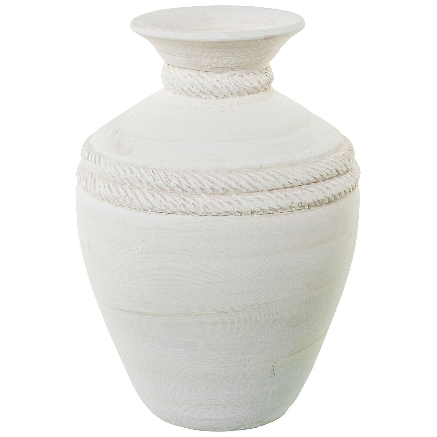 Keramikvase 40 cm, feiner Sand, weiß, 29 x 40 cm, ST61455