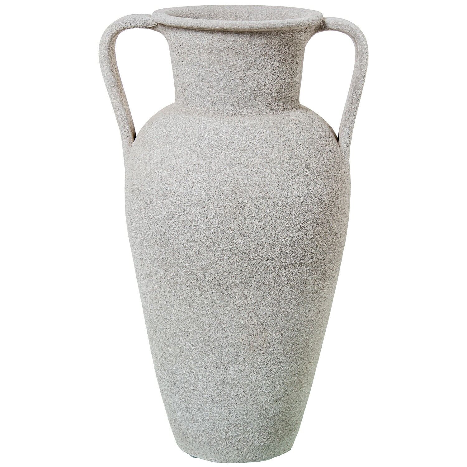 Keramikvase mit Henkeln, 50 cm, sandweiß, 31 x 50 cm ST61445