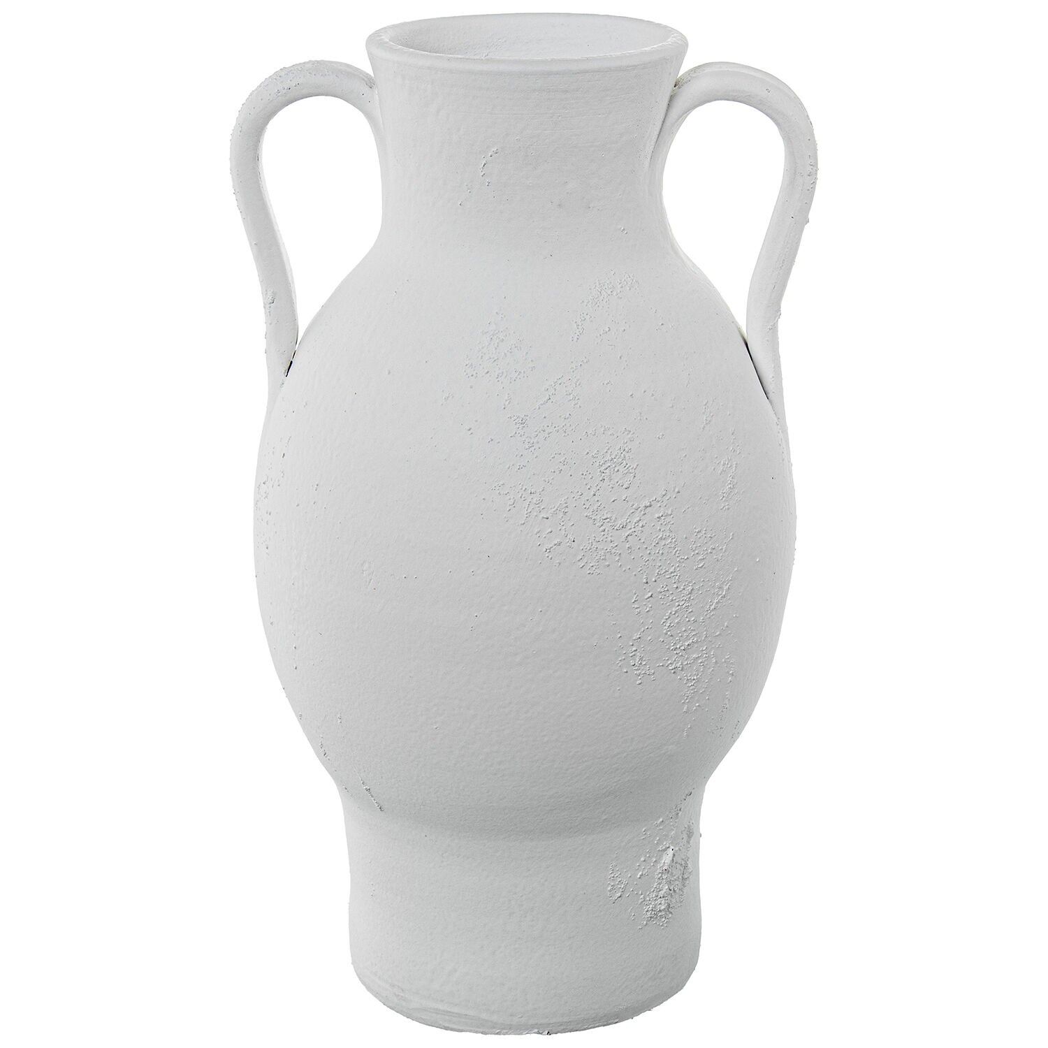 Keramikvase mit Henkeln, 40 cm, rustikal sandweiß, 23 x 40 cm, Öffnung: 11 cm ST61463