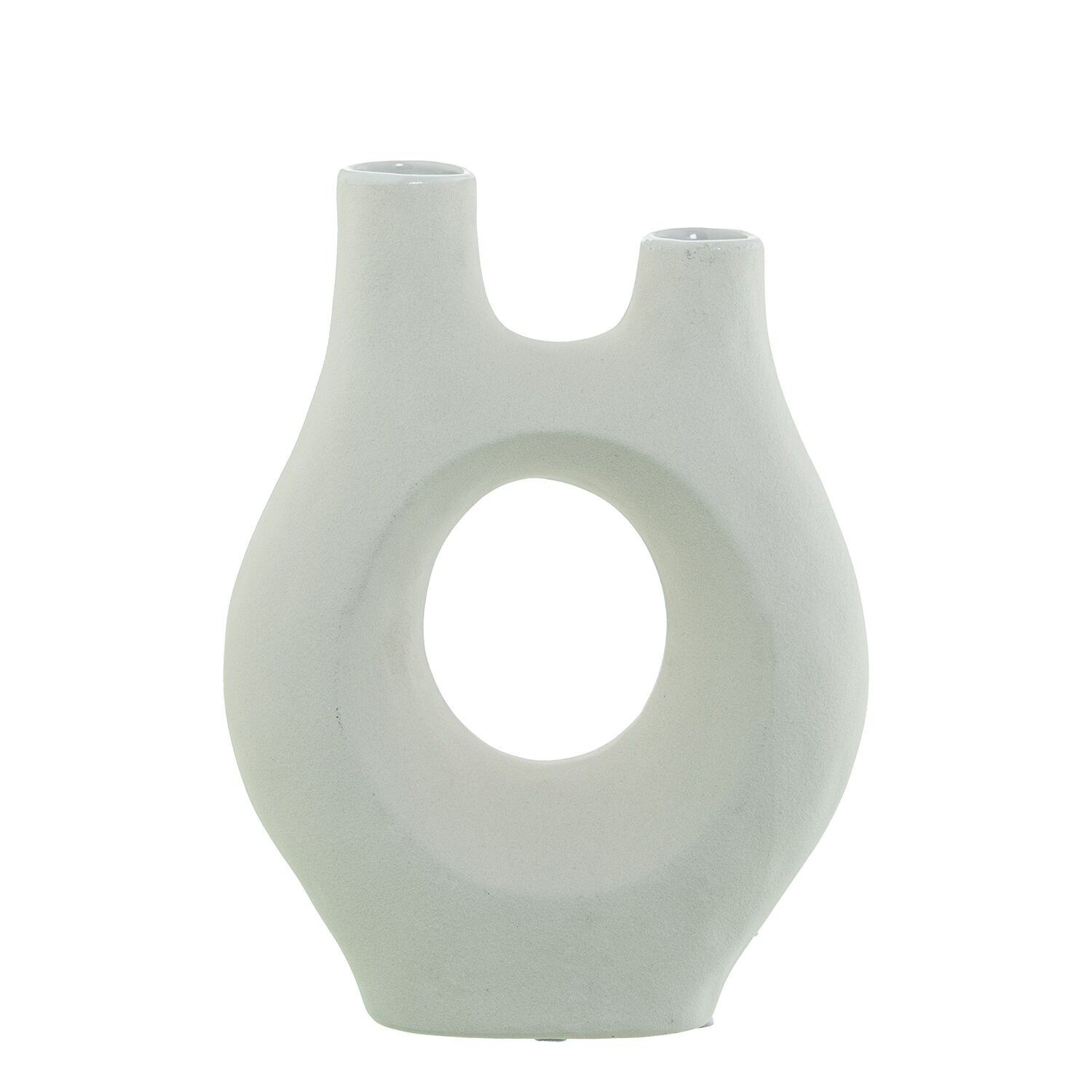 Keramikvase 26 cm, mattweiß, 20 x 8 x 26 cm, ST61568