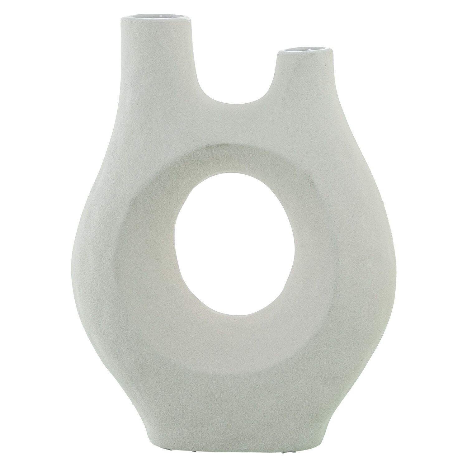 Keramikvase 30 cm, mattweiß, 23 x 9 x 30 cm, ST61569