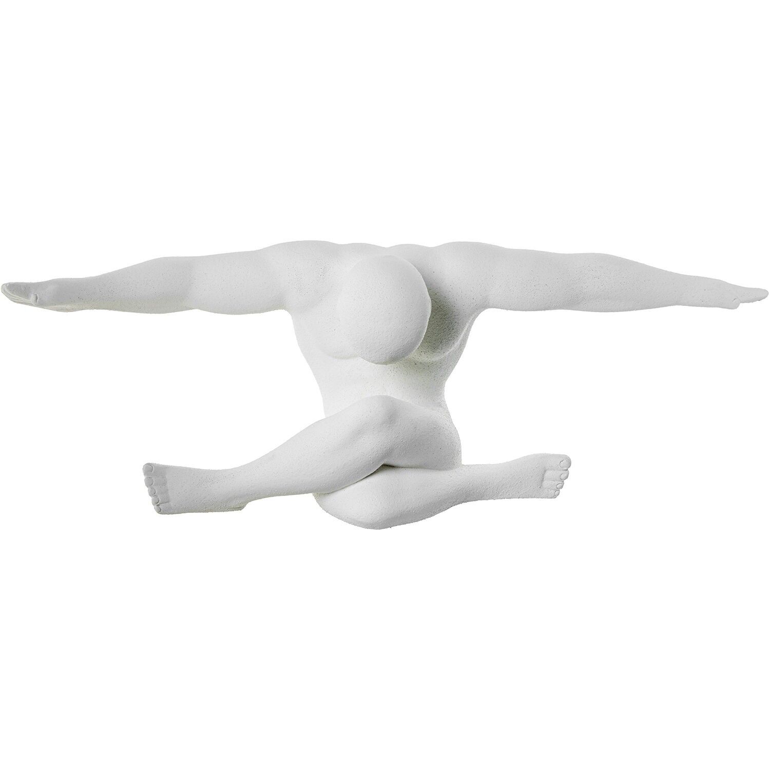 Keramikfigur, weißer Athlet, 74 x 26 x 26 cm, ST61577