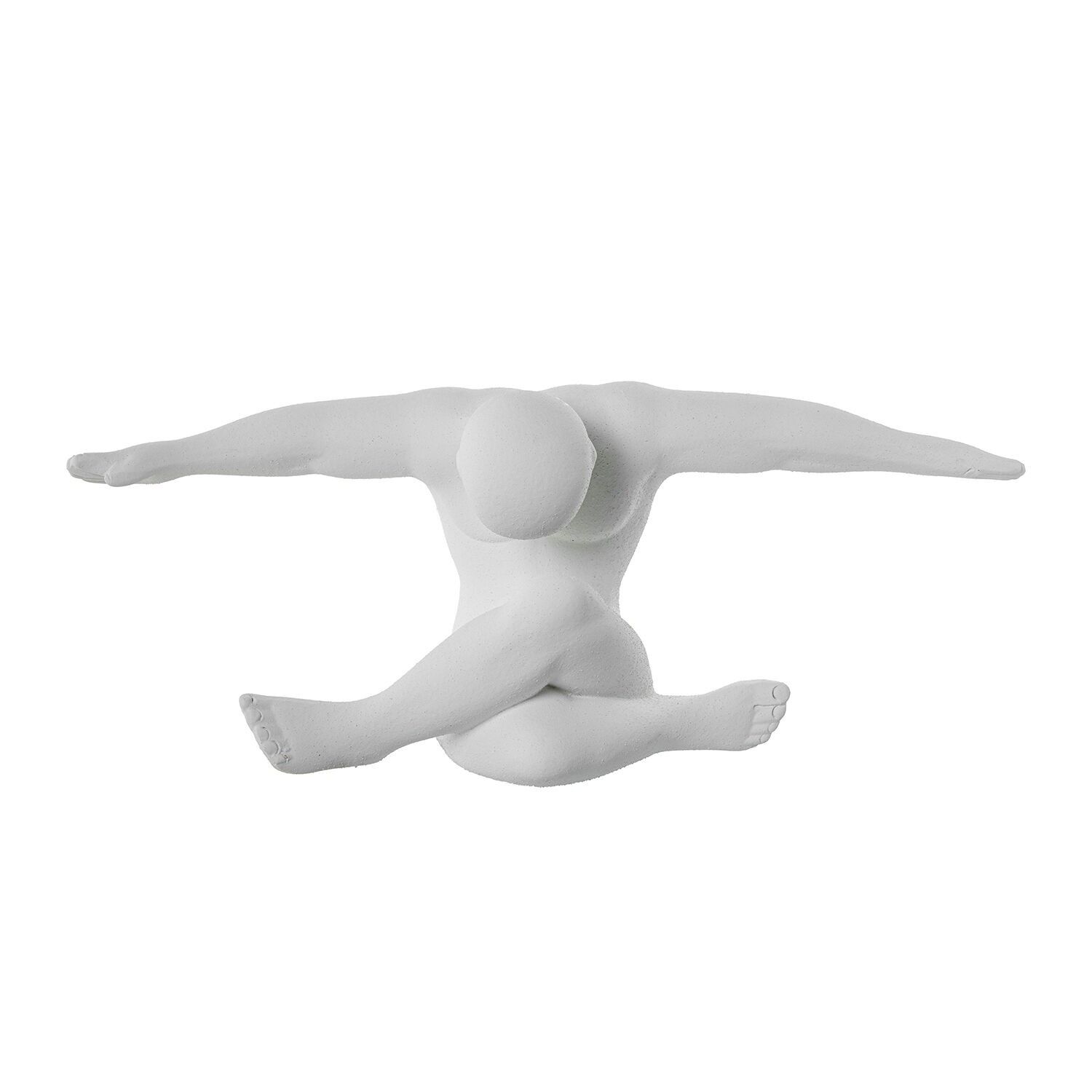 Keramikfigur, weißer Athlet, 55 x 22 x 23 cm, ST61578