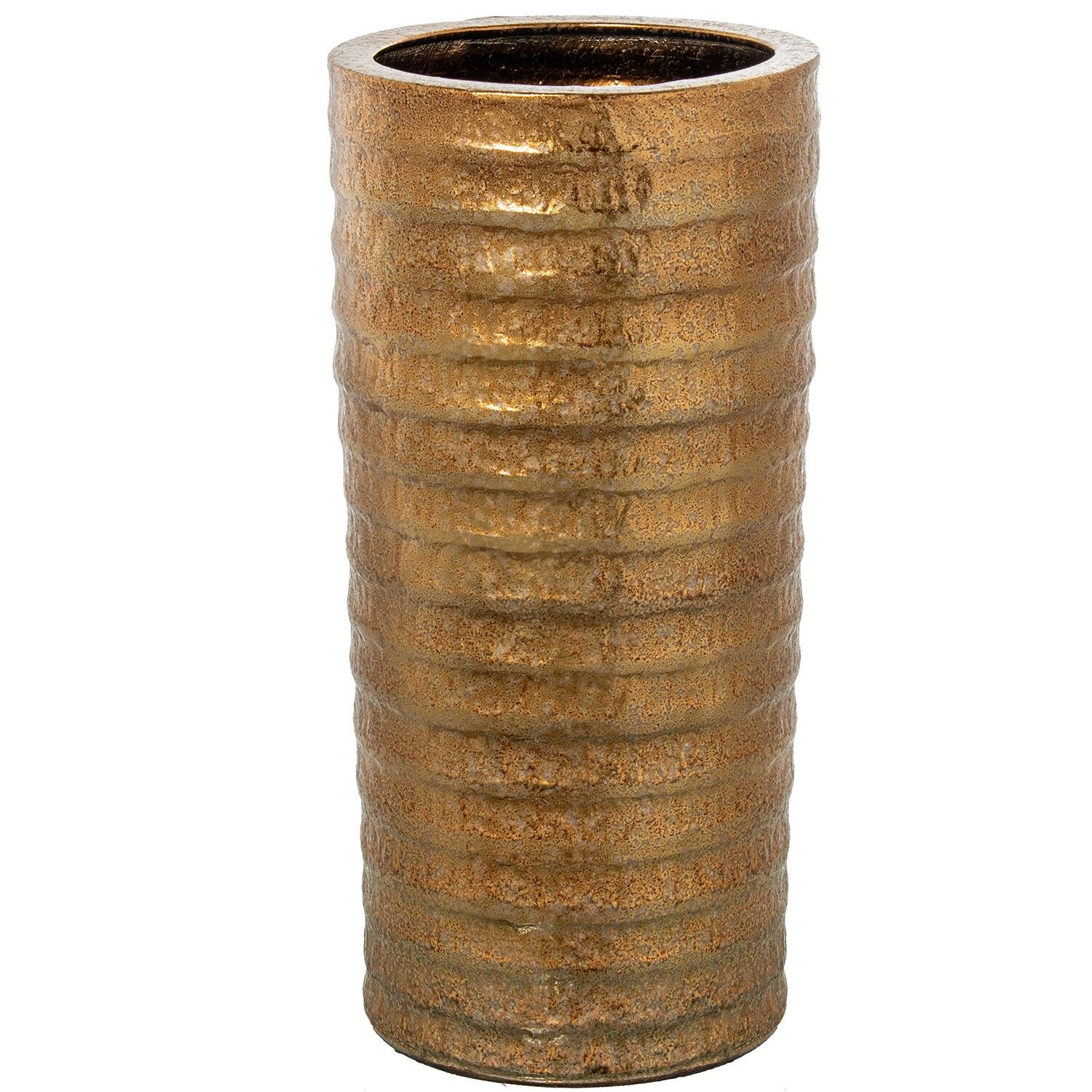 Goldener Keramik-Schirmständer 25x50cm ST61629