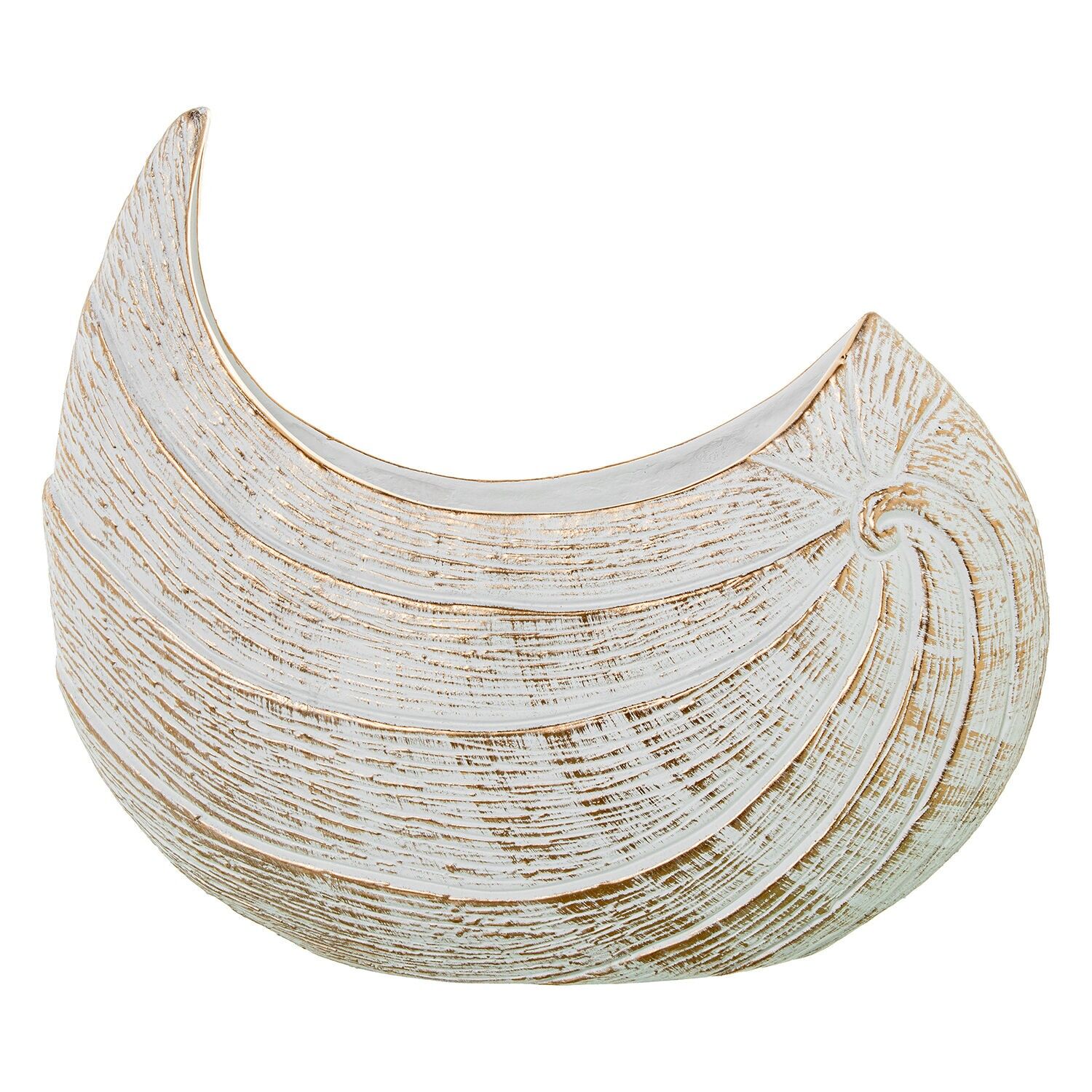 Keramikvase 31 cm, weiß, gold 36 x 11 x 31 cm ST61641