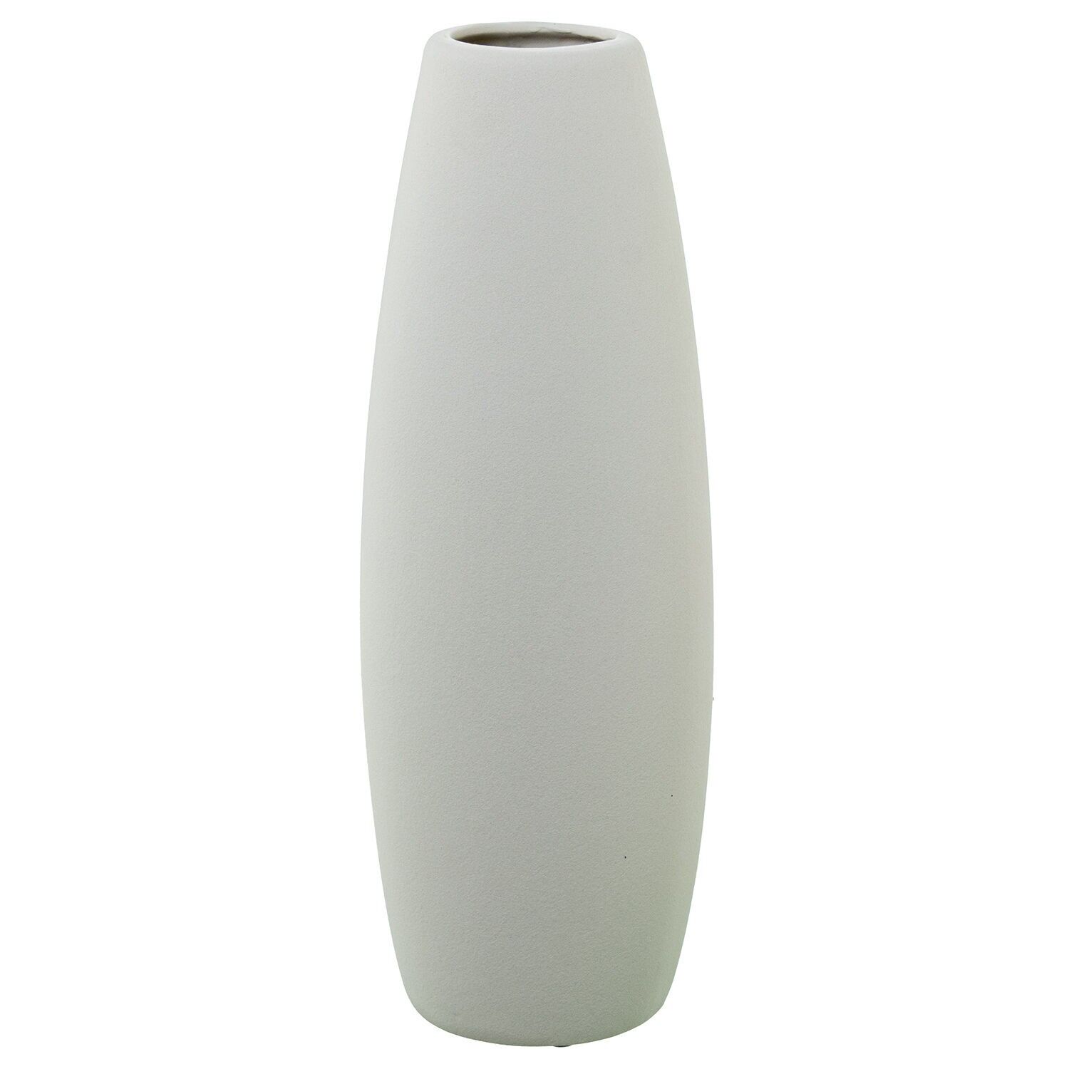 Keramikvase 37 cm, cremefarben, strukturiert, 13 x 37 cm, ST61686