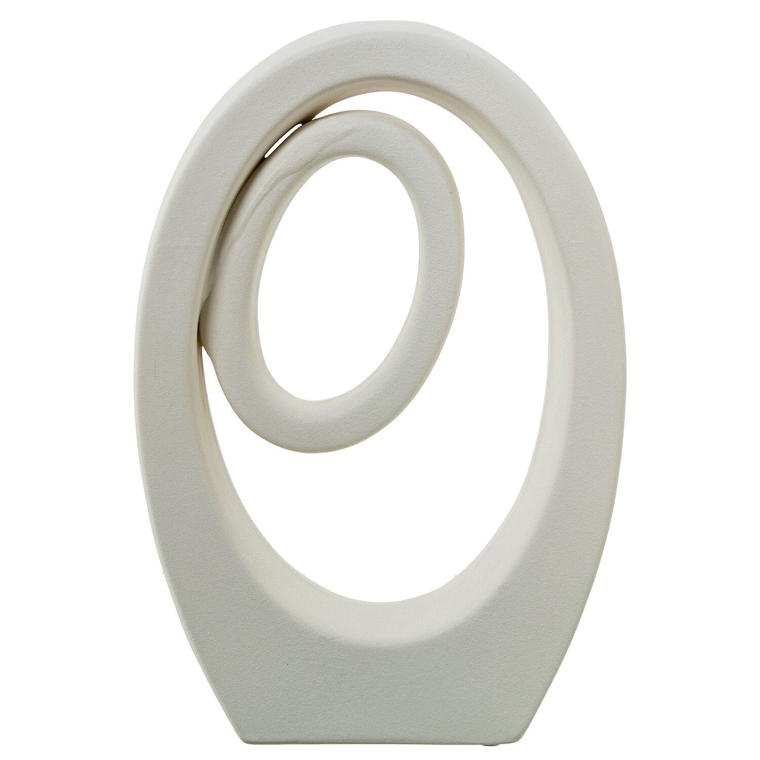 Abstrakte Keramikfigur, 34 cm, cremefarben, 22 x 9 x 34 cm, ST61689