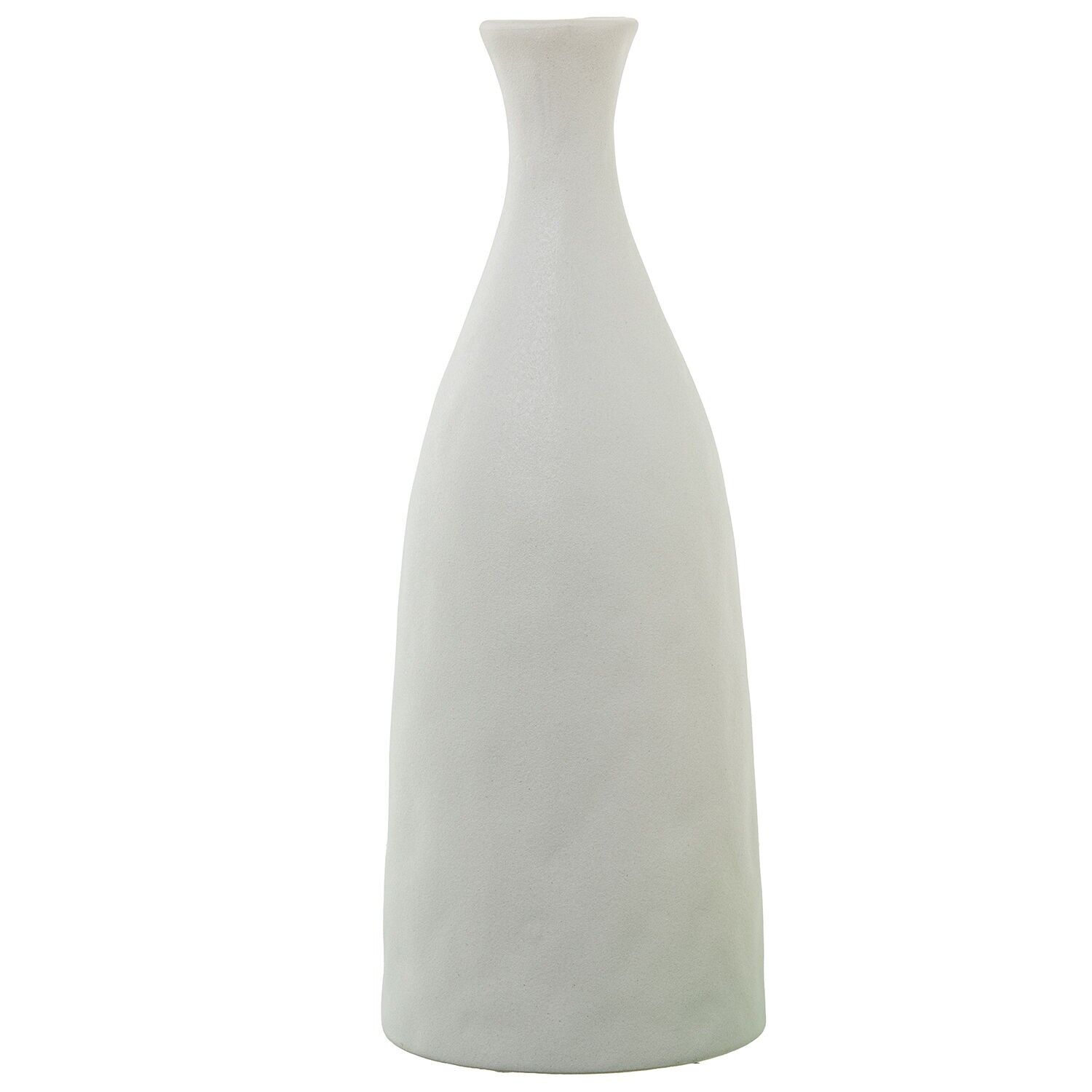 Keramikvase/Flasche, 36 cm, cremefarben, strukturiert, 14 x 36 cm ST61701