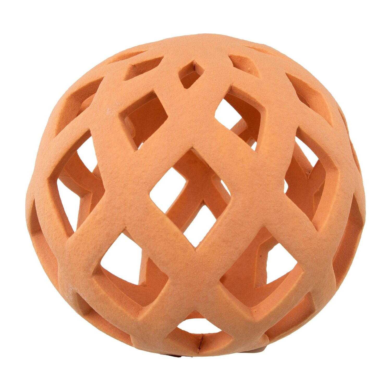 Durchbrochene Keramikkugel, 10 cm Fliese, braun, 10 cm, ST61709
