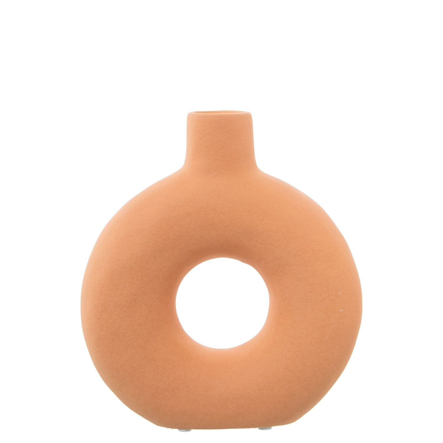 Keramikvase mit Loch, 23 cm, braune Fliesenfarbe, 21 x 7 x 23 cm ST61716