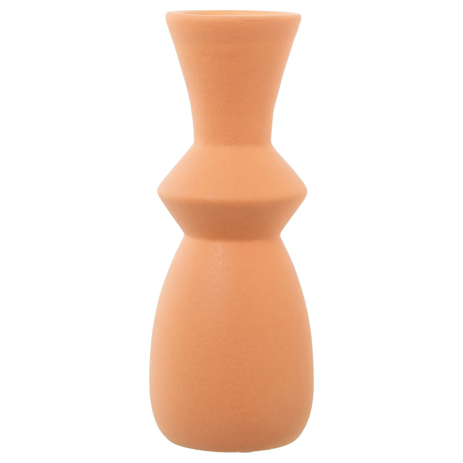 Keramikvase, braun-fliesenfarben, 11 x 28 cm ST61722