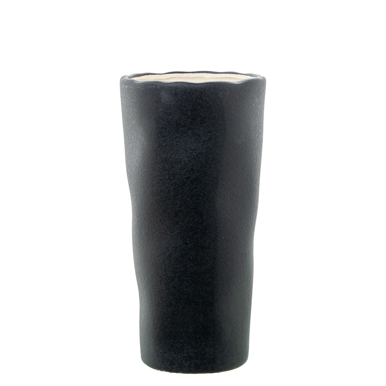 Keramikvase 23 cm schwarz 12x23 cm ST61742