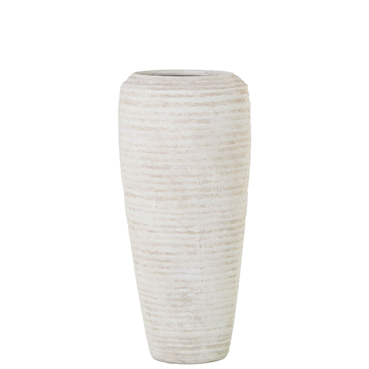 Keramikvase 60 cm beige sand gewellt 30x60 cm ST61760
