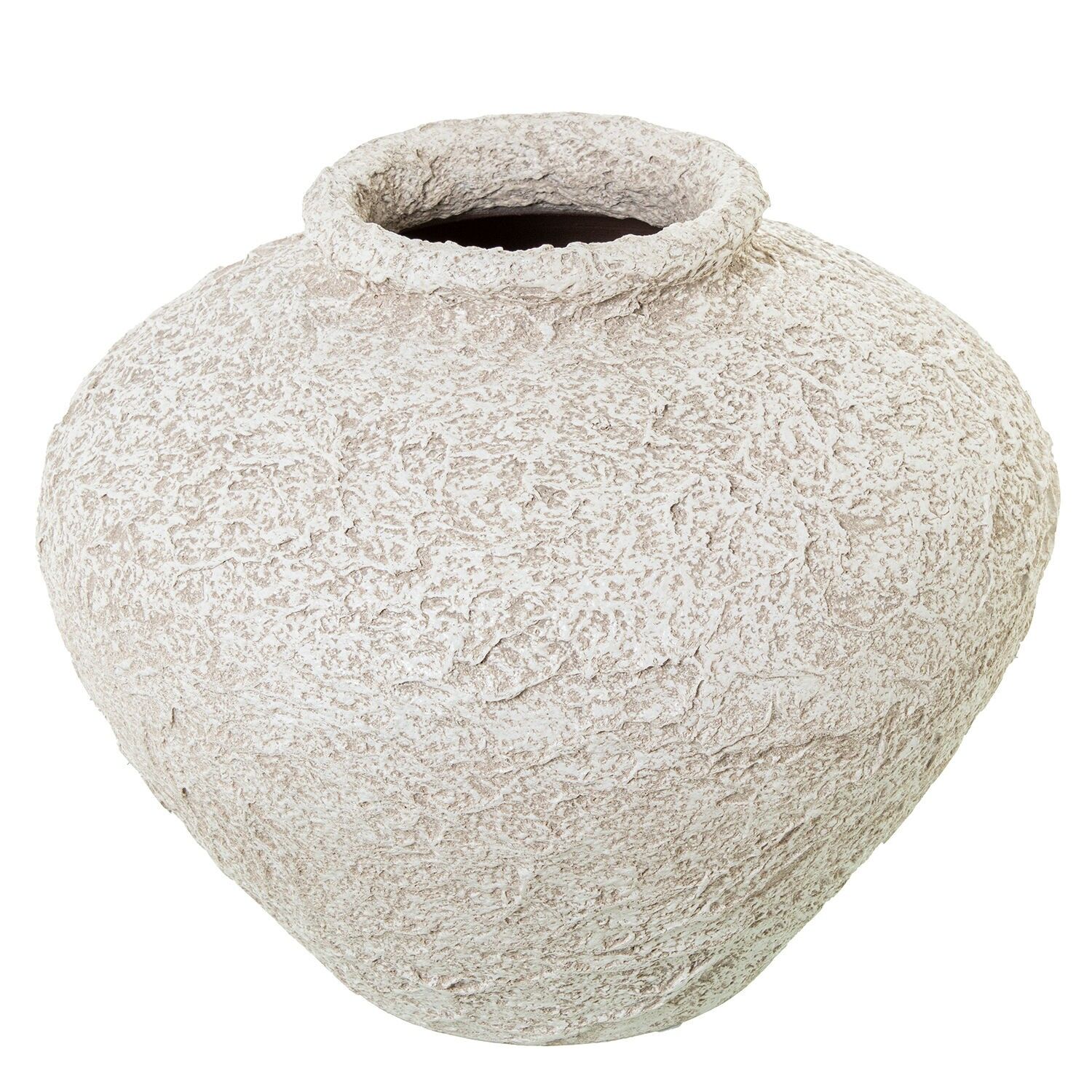 Keramikvase 40 cm, rustikal weiß, 38 x 40 cm, ST61758